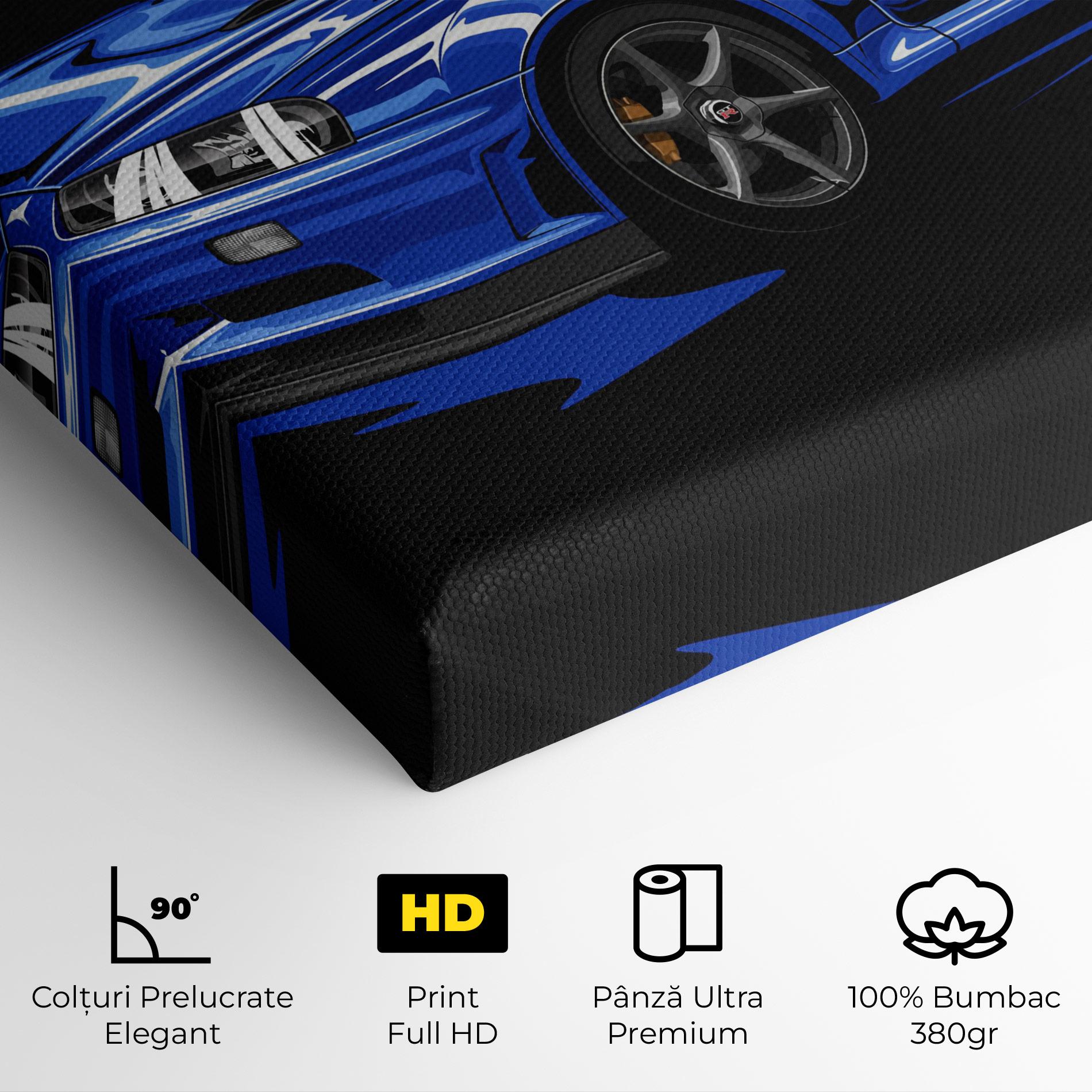Tablou Canvas Sport Blue Car mockup 4