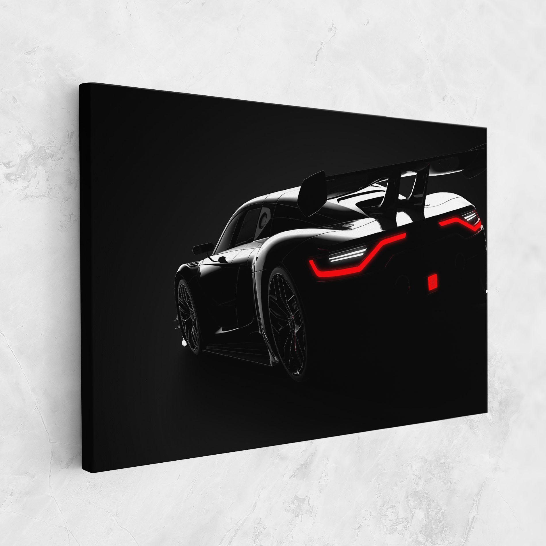 Tablou Canvas Black Hypercar Car mockup 1