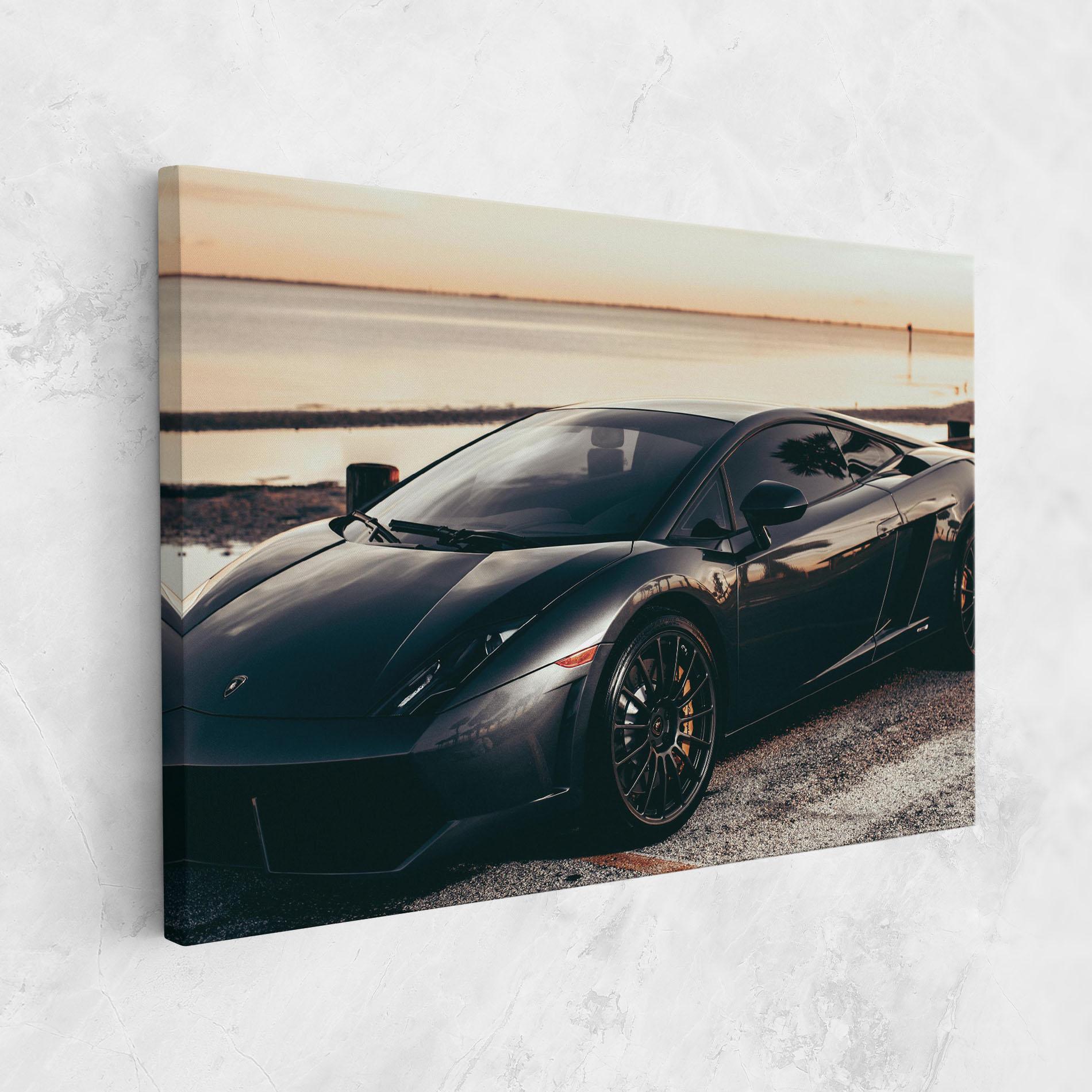 Tablou Canvas Black Lambo Sea mockup 1