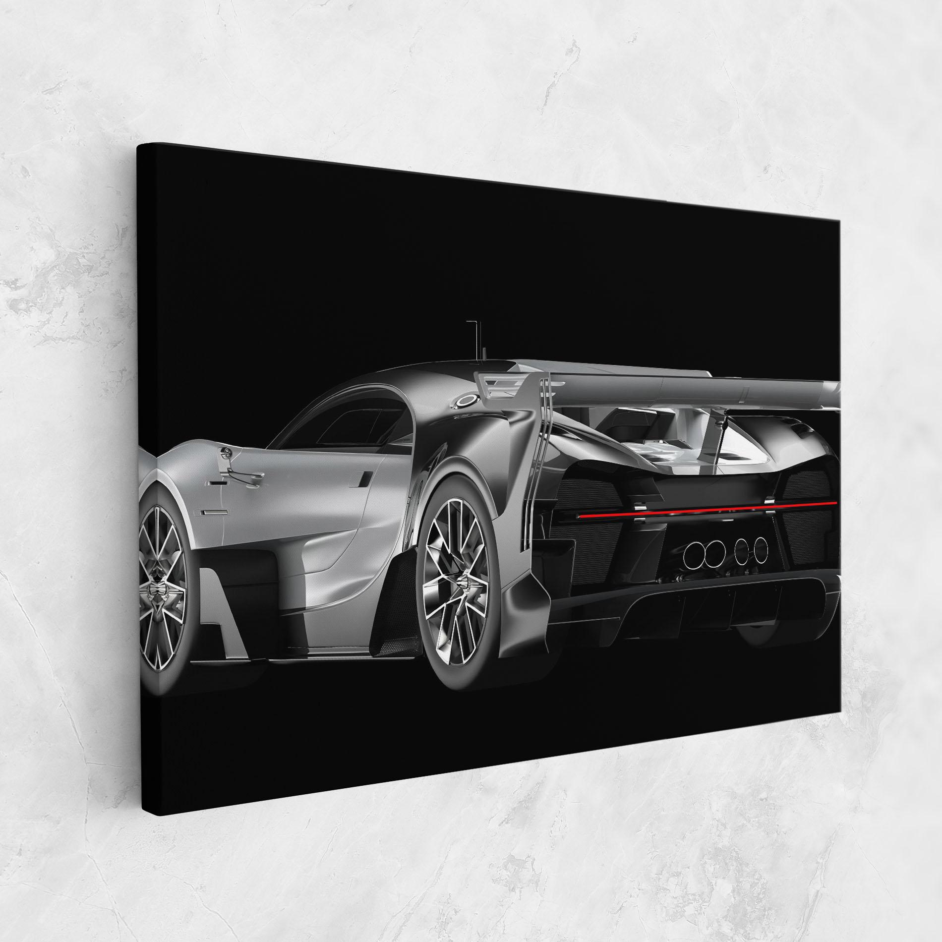 Tablou Canvas Black Rear Hypercar mockup 1