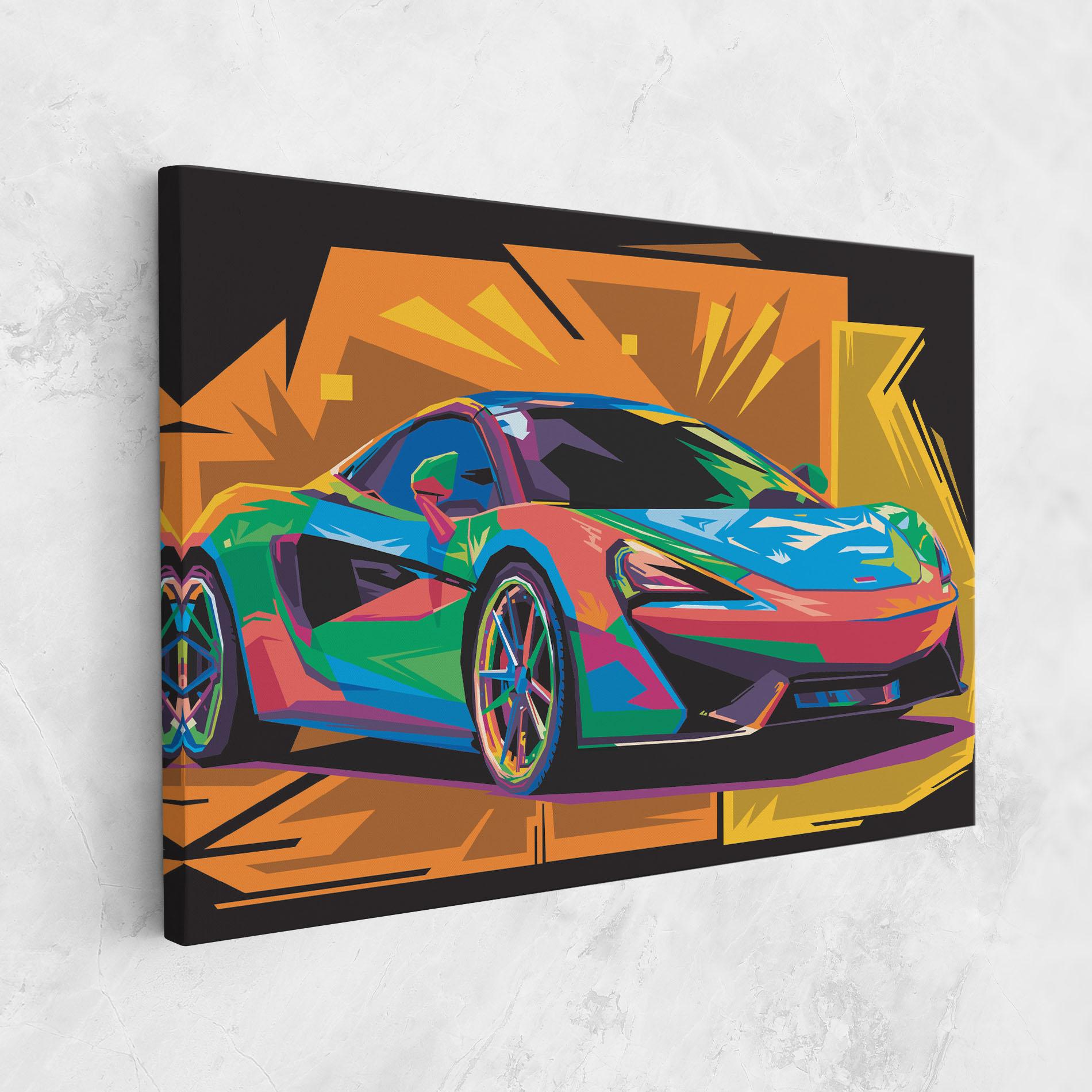 Tablou Canvas Colorful Sport Car mockup 1