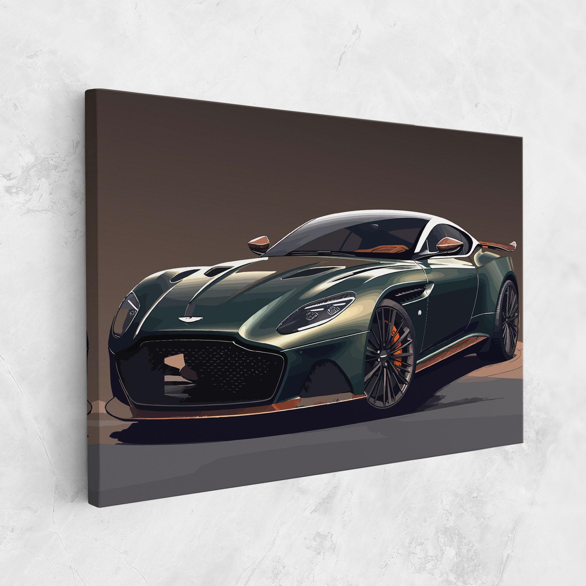 Tablou Canvas Dark Green Car mockup 1