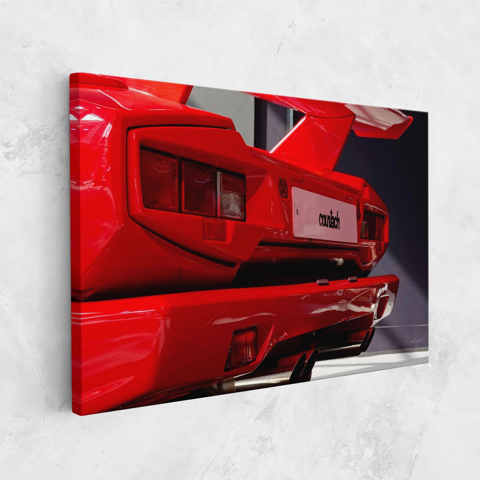 Tablou Canvas Red Rear Countach mockup 1