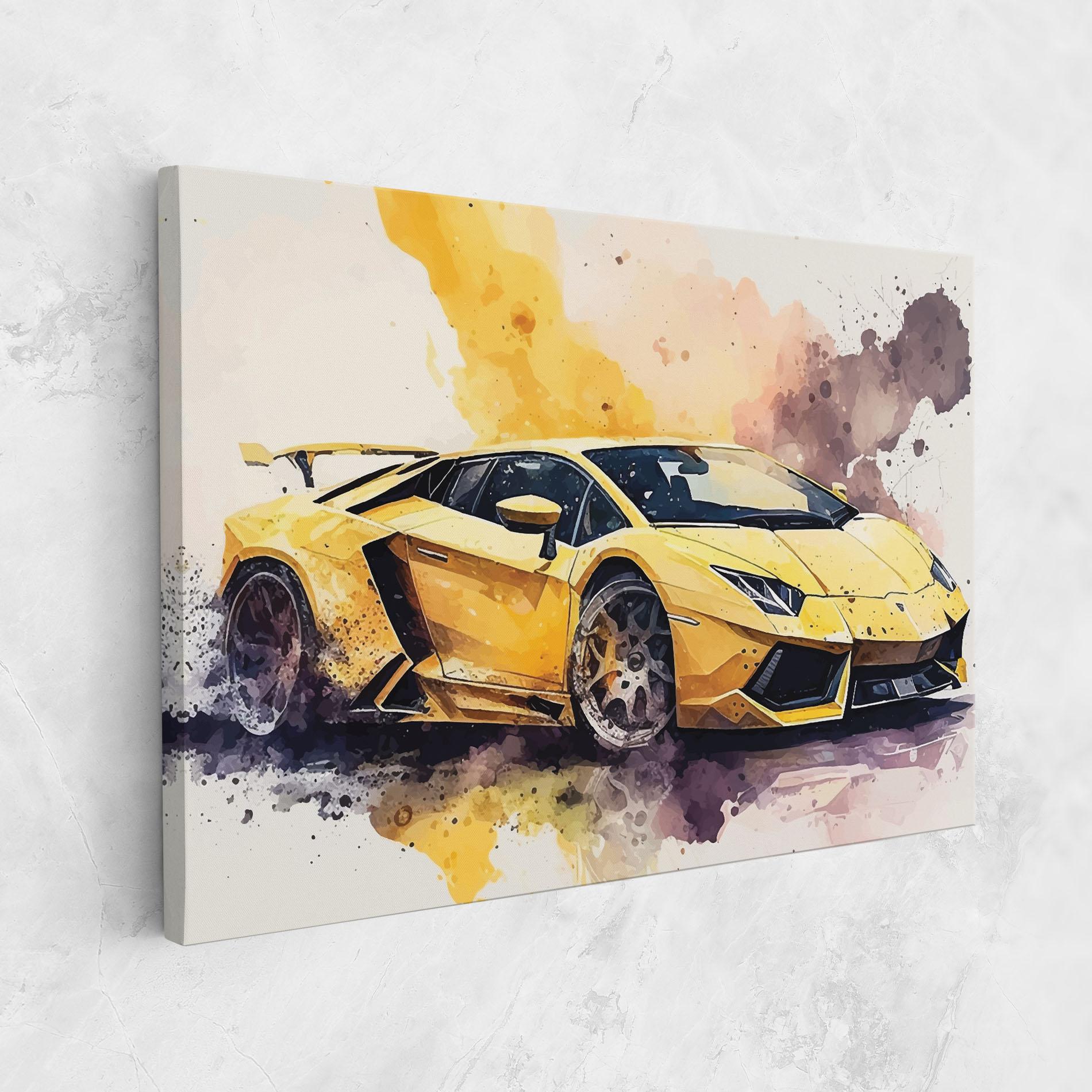 Tablou Canvas Watercolor Sport Car mockup 1