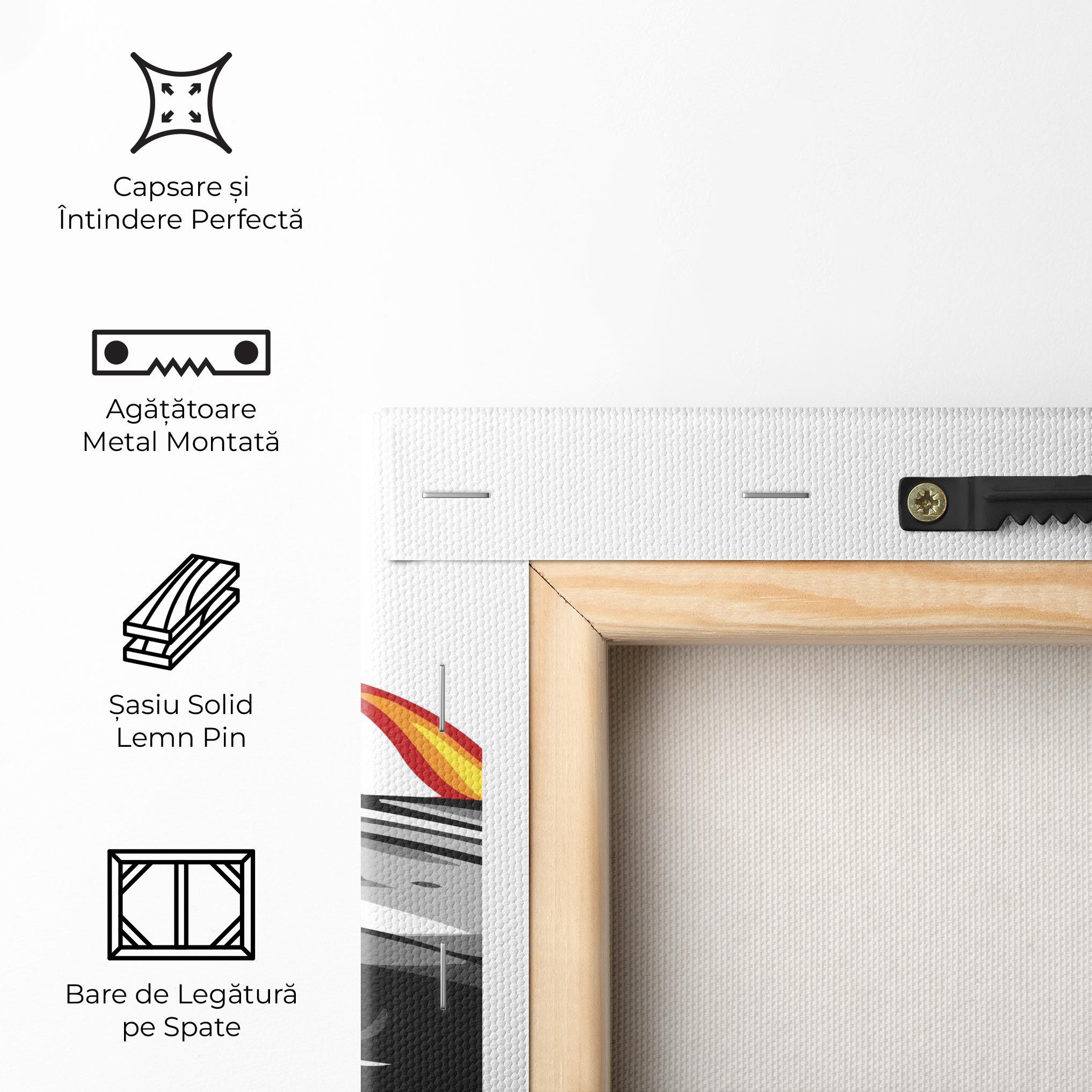 Tablou Canvas Fire Black Car mockup 5