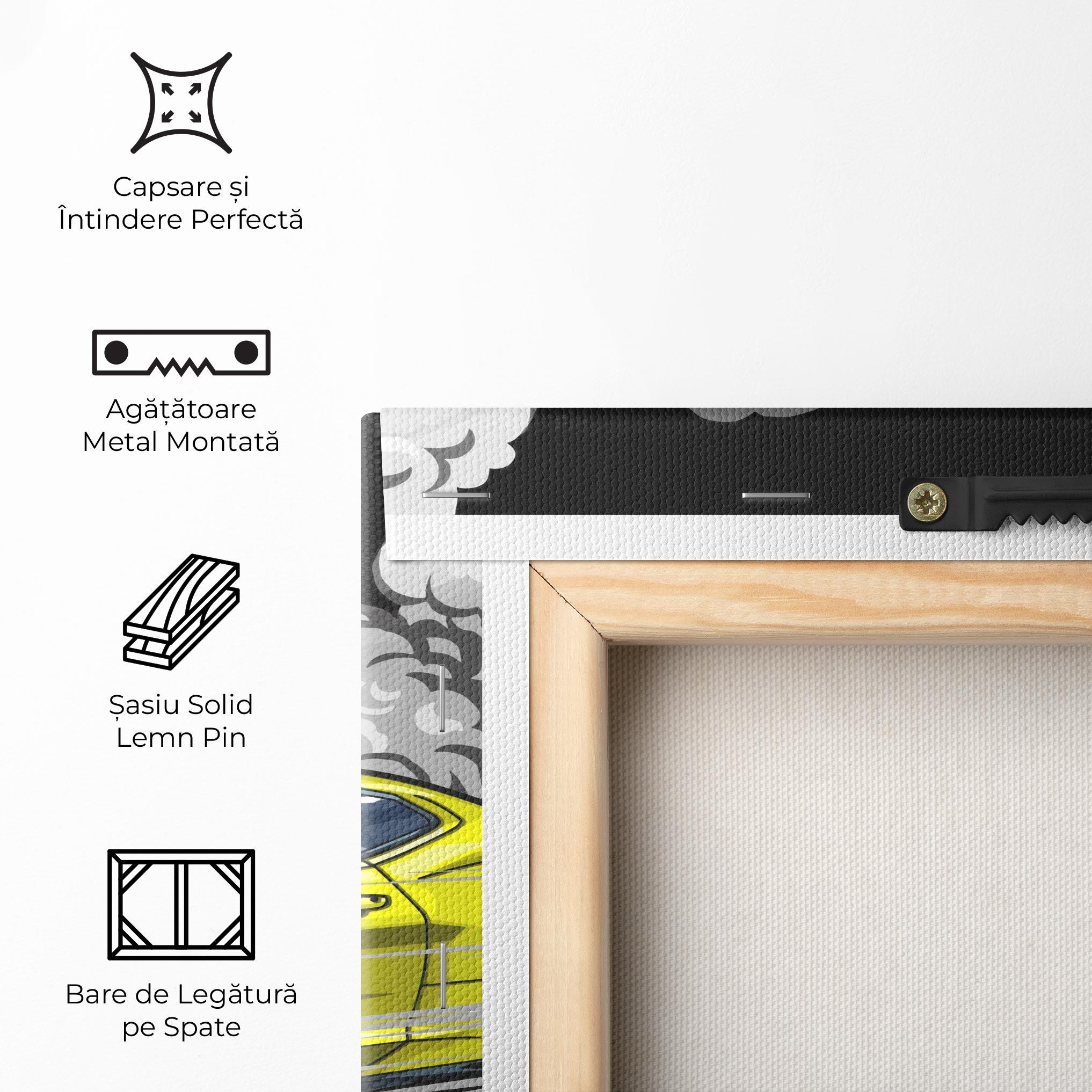 Tablou Canvas Racing Car Smoke mockup 5