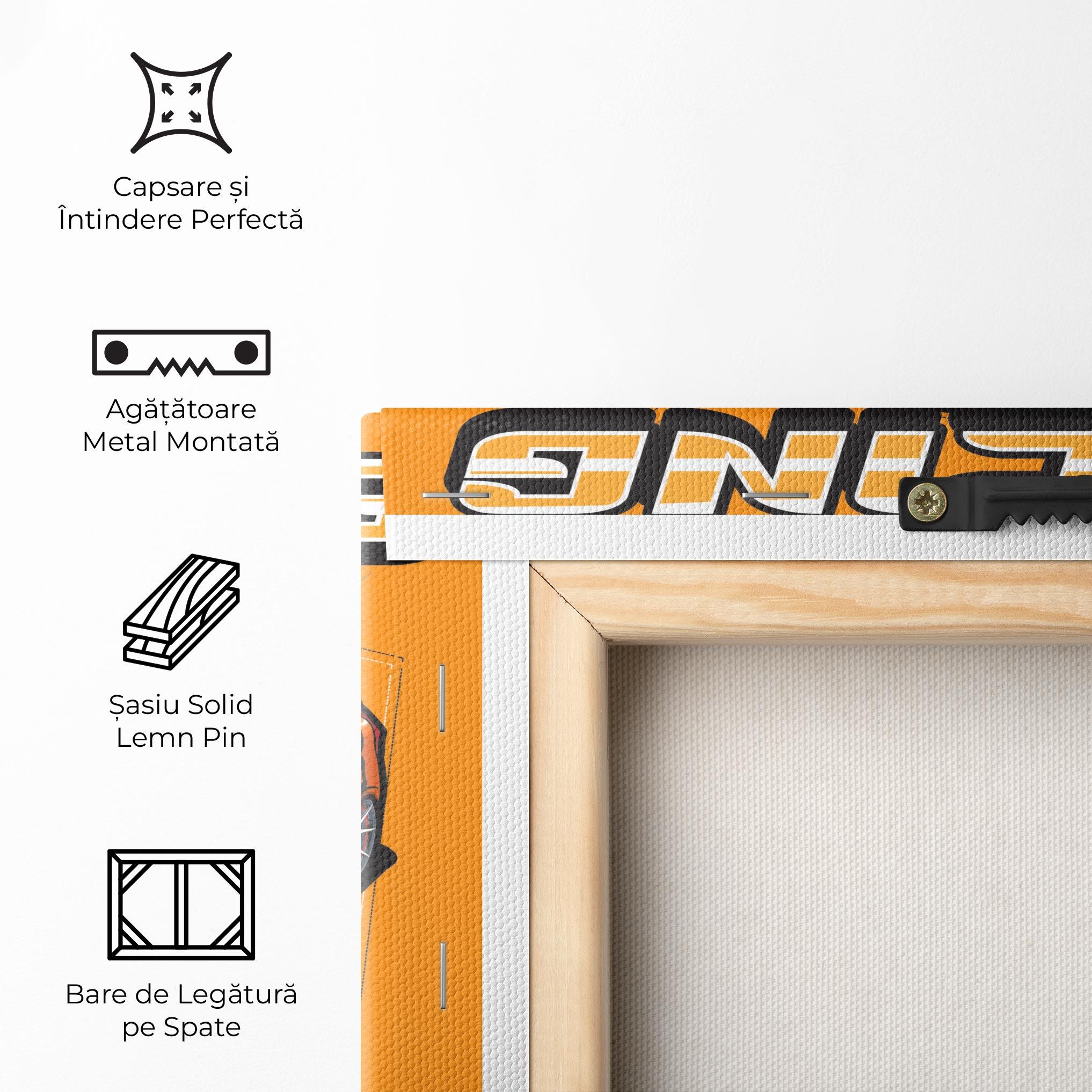 Tablou Canvas Racing Orange Car mockup 5