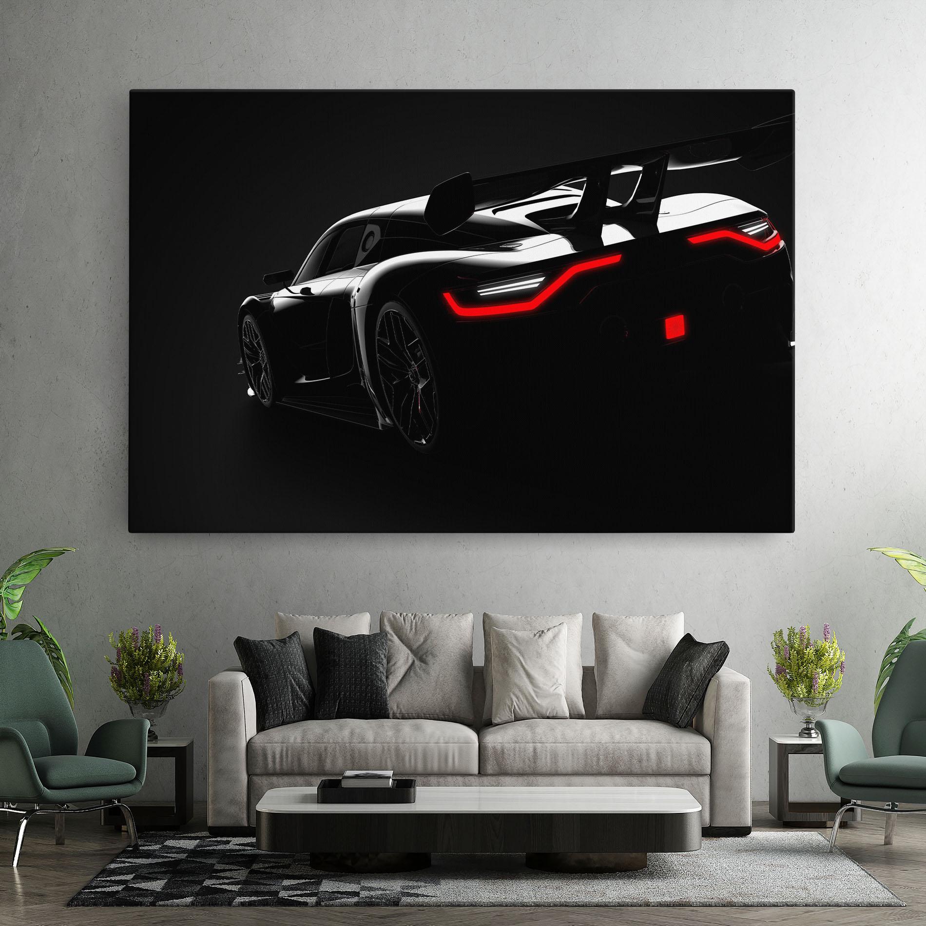 Tablou Canvas Black Hypercar Car mockup 7
