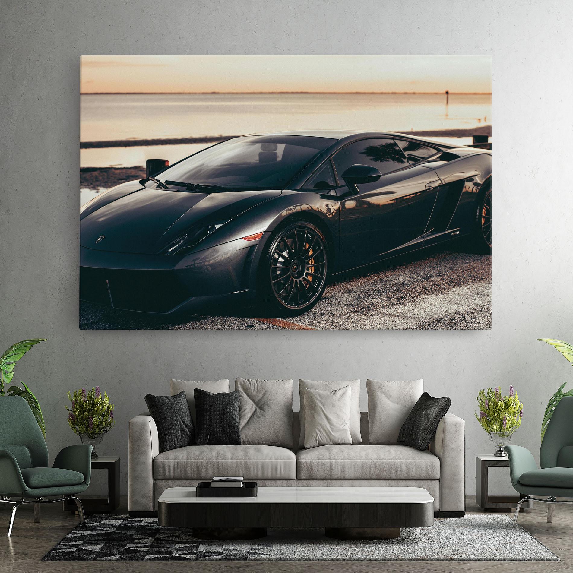 Tablou Canvas Black Lambo Sea mockup 7