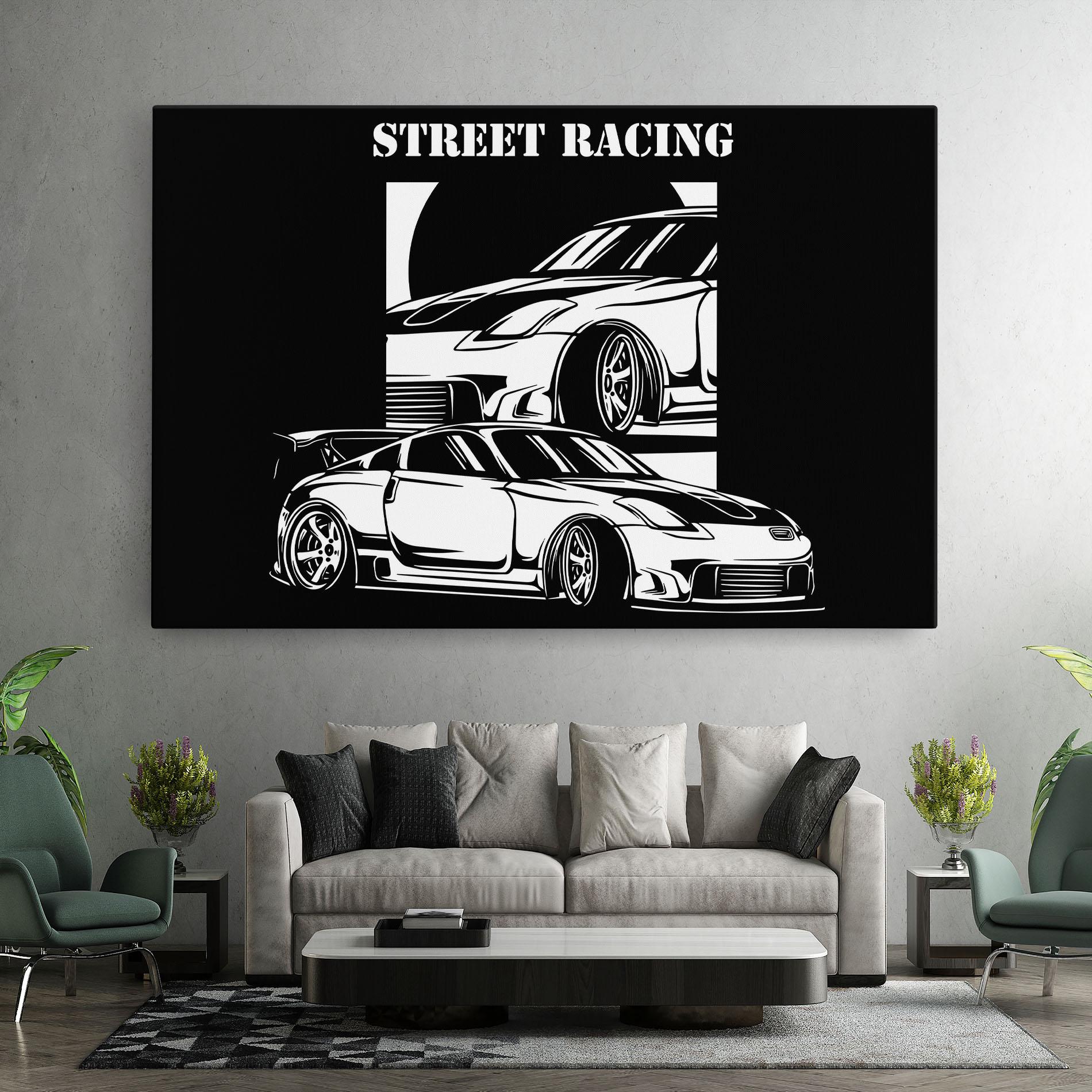 Tablou Canvas Car Street Racing mockup 7