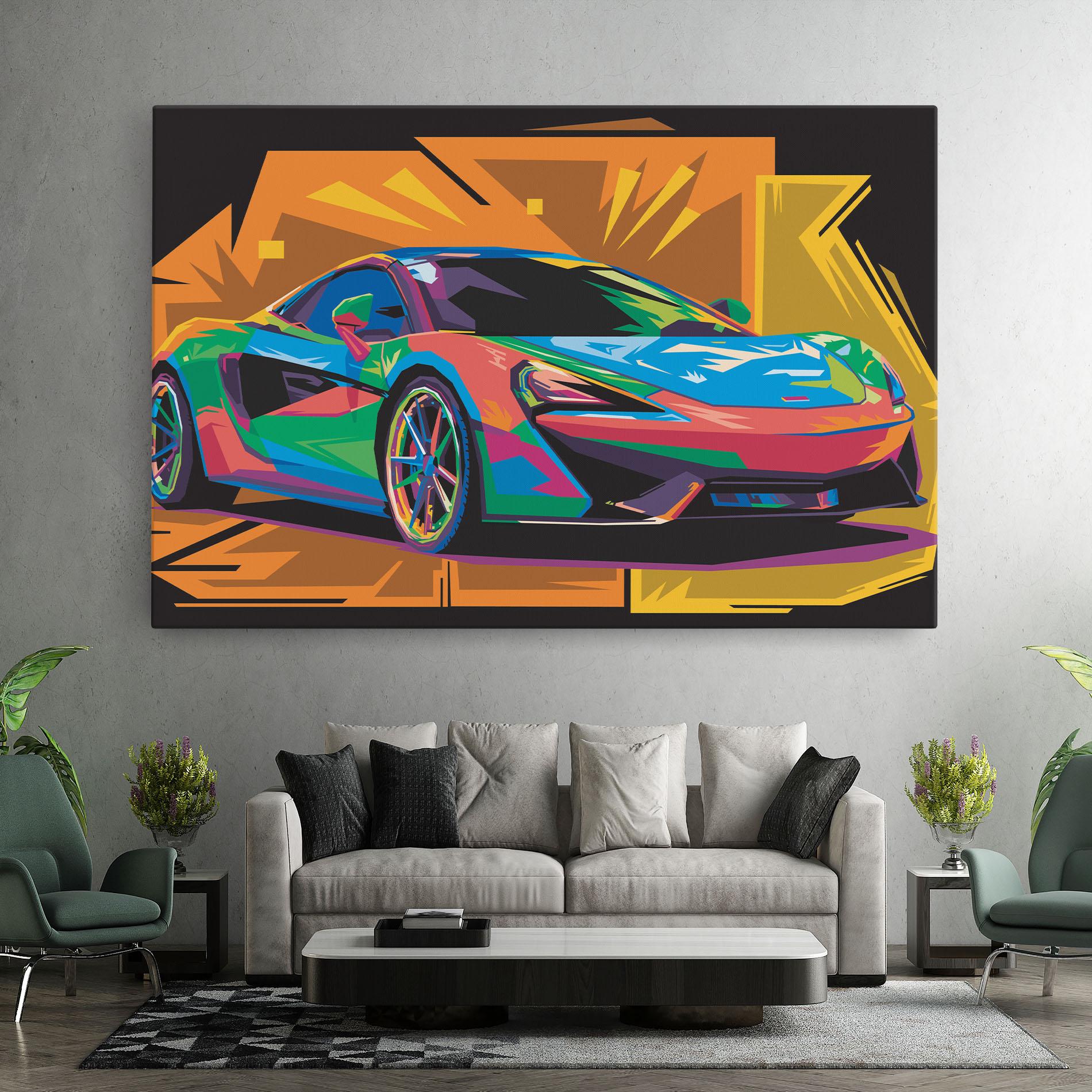 Tablou Canvas Colorful Sport Car mockup 7