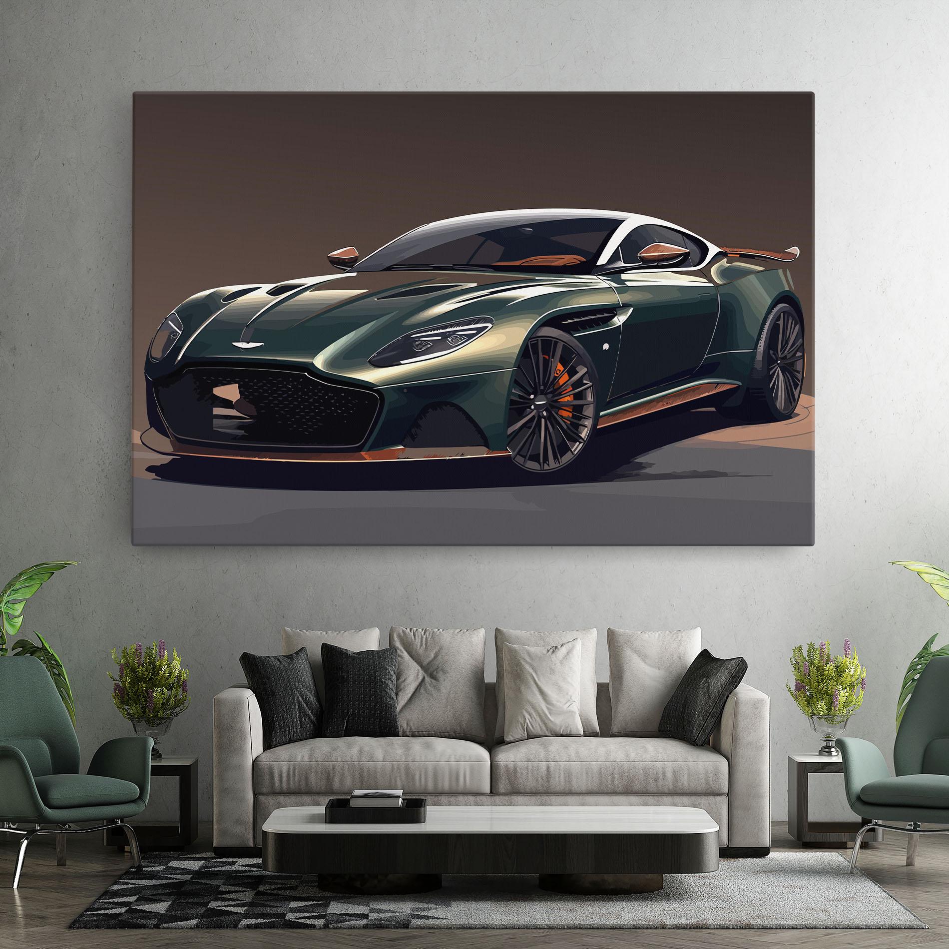 Tablou Canvas Dark Green Car mockup 7