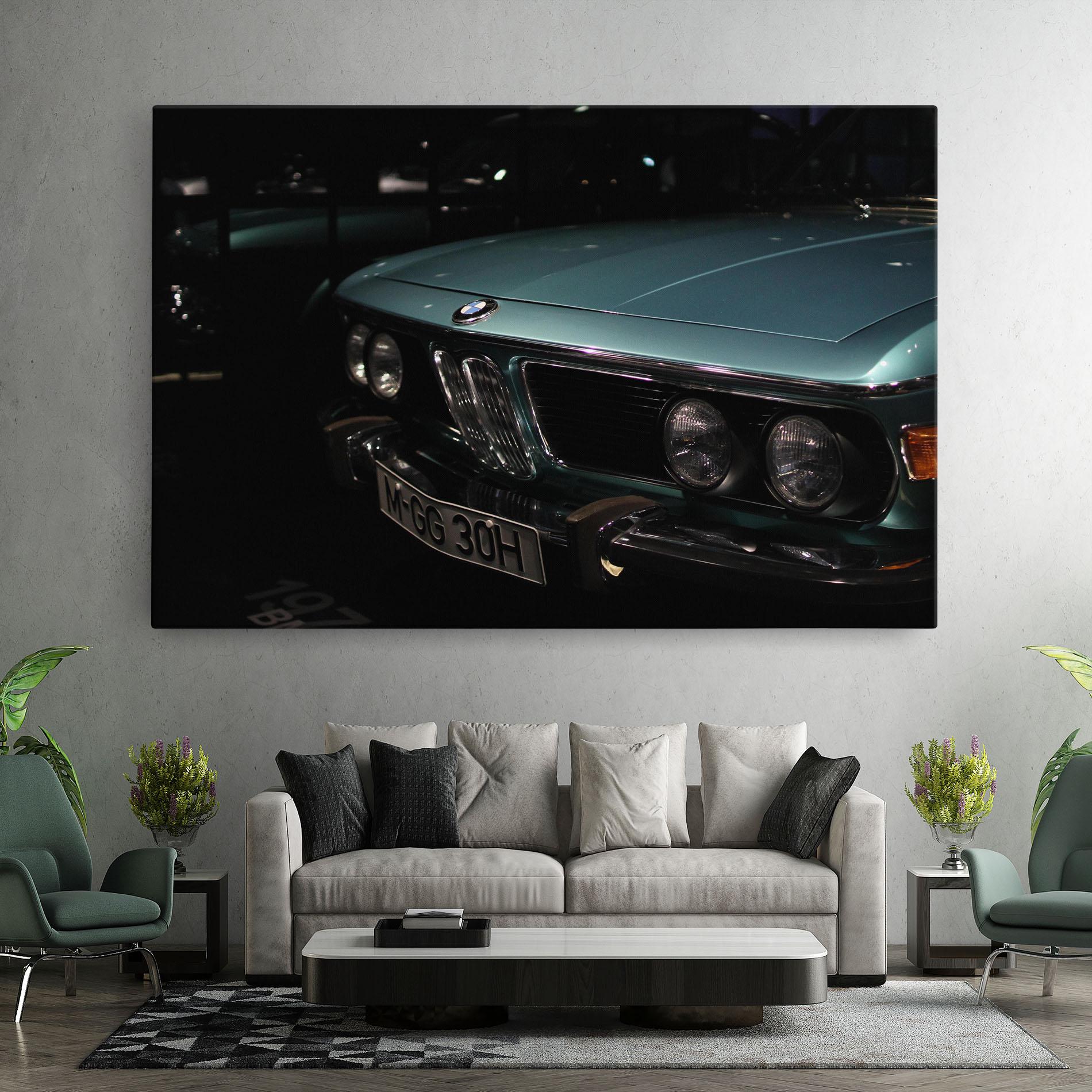 Tablou Canvas Old Bmw Headlight mockup 7