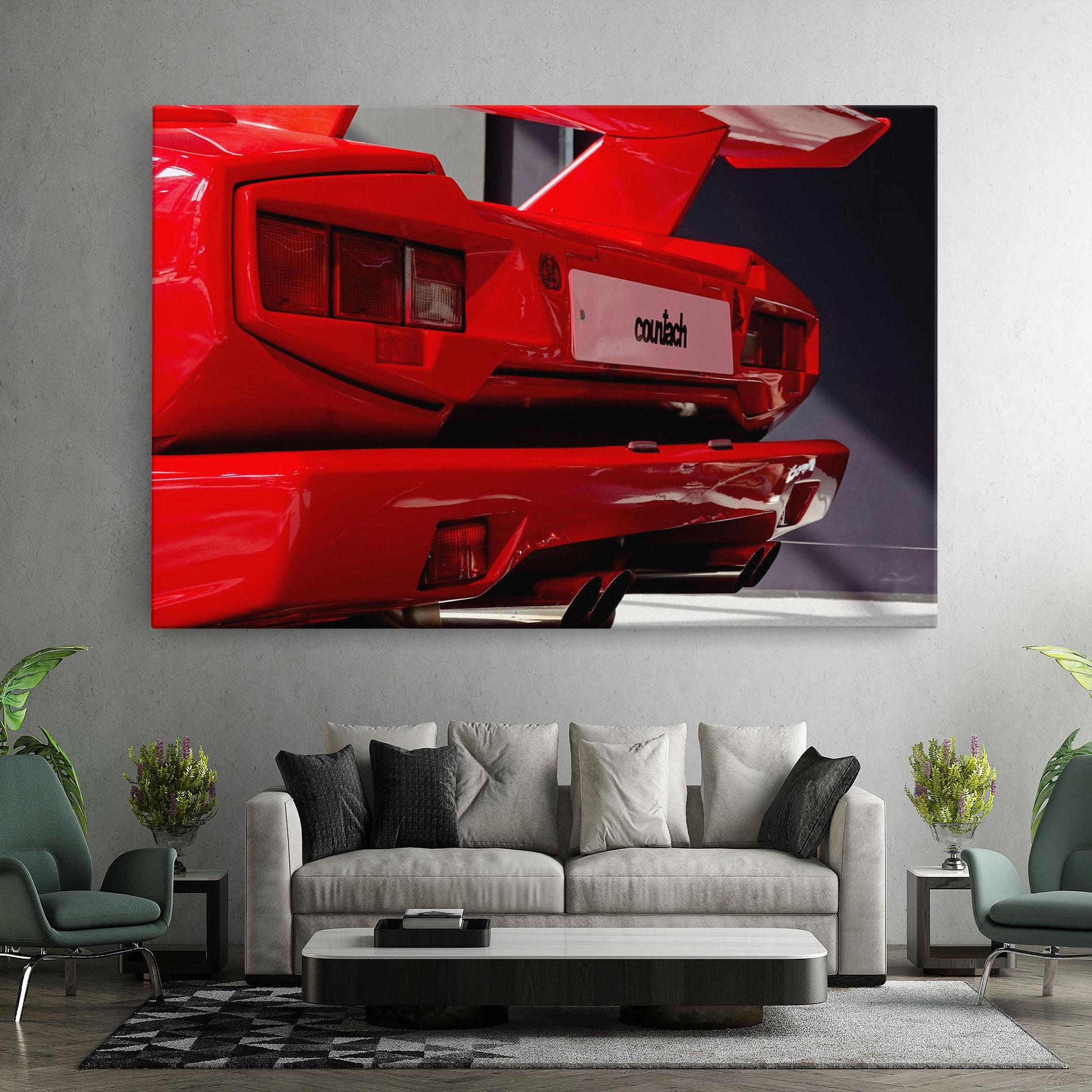 Tablou Canvas Red Rear Countach mockup 7