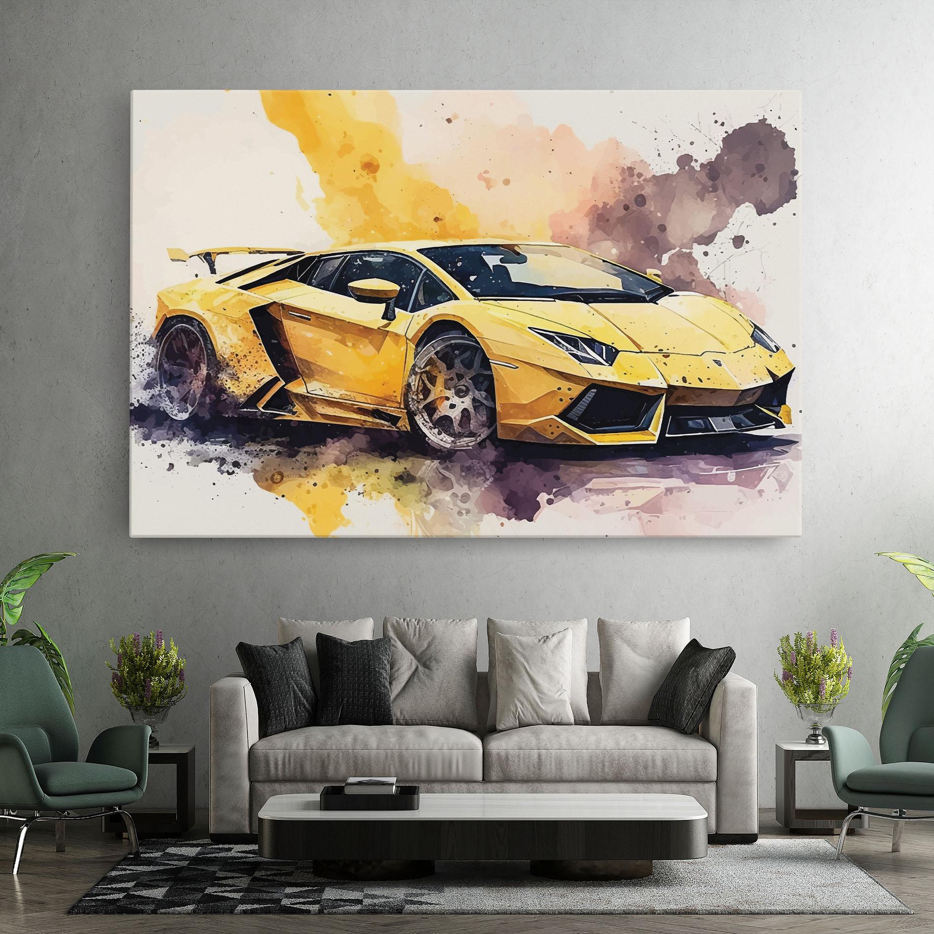 Tablou Canvas Watercolor Sport Car mockup 7