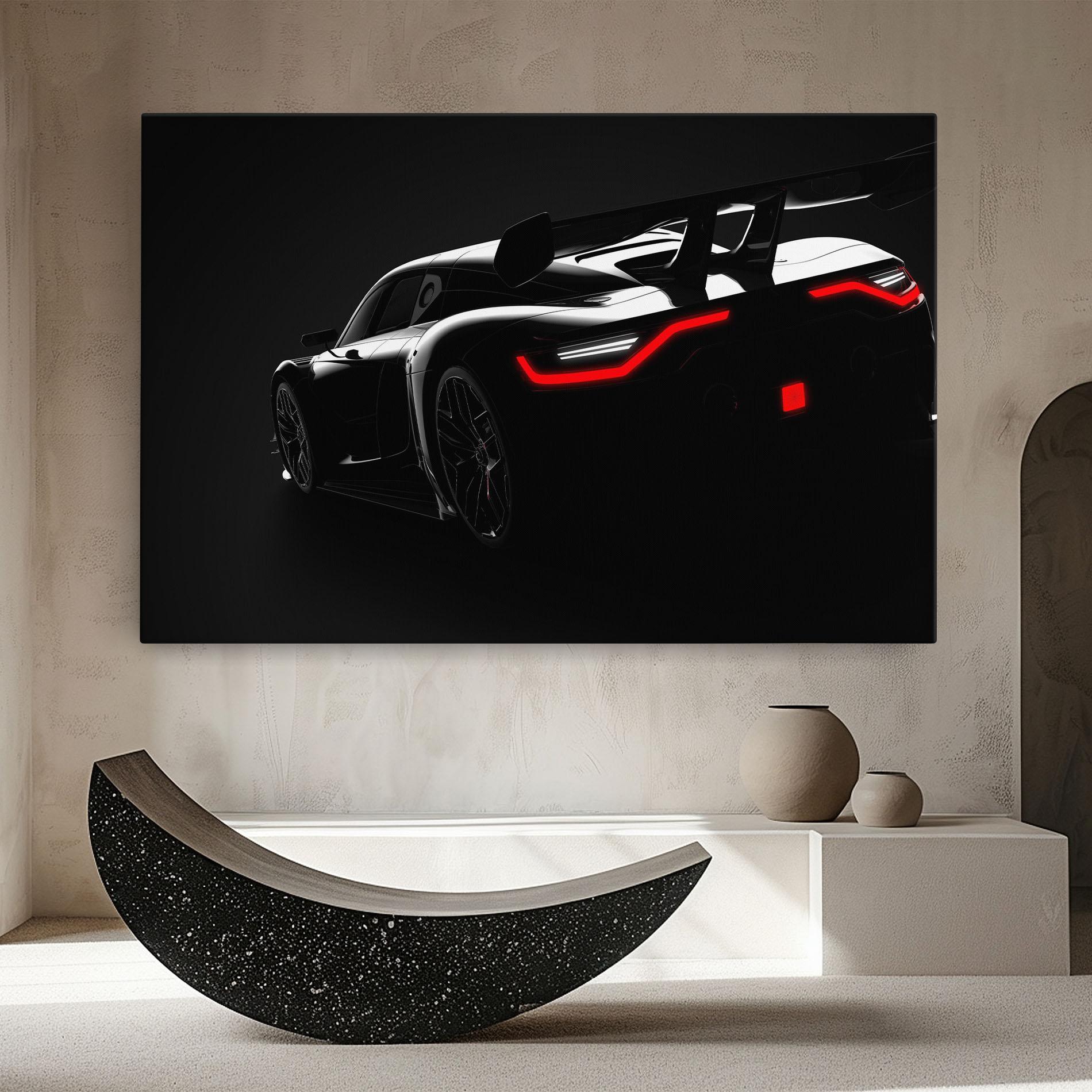 Tablou Canvas Black Hypercar Car mockup 8