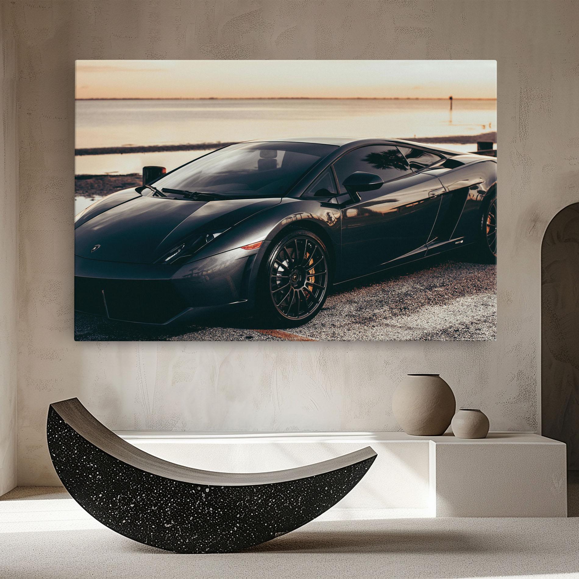Tablou Canvas Black Lambo Sea mockup 8