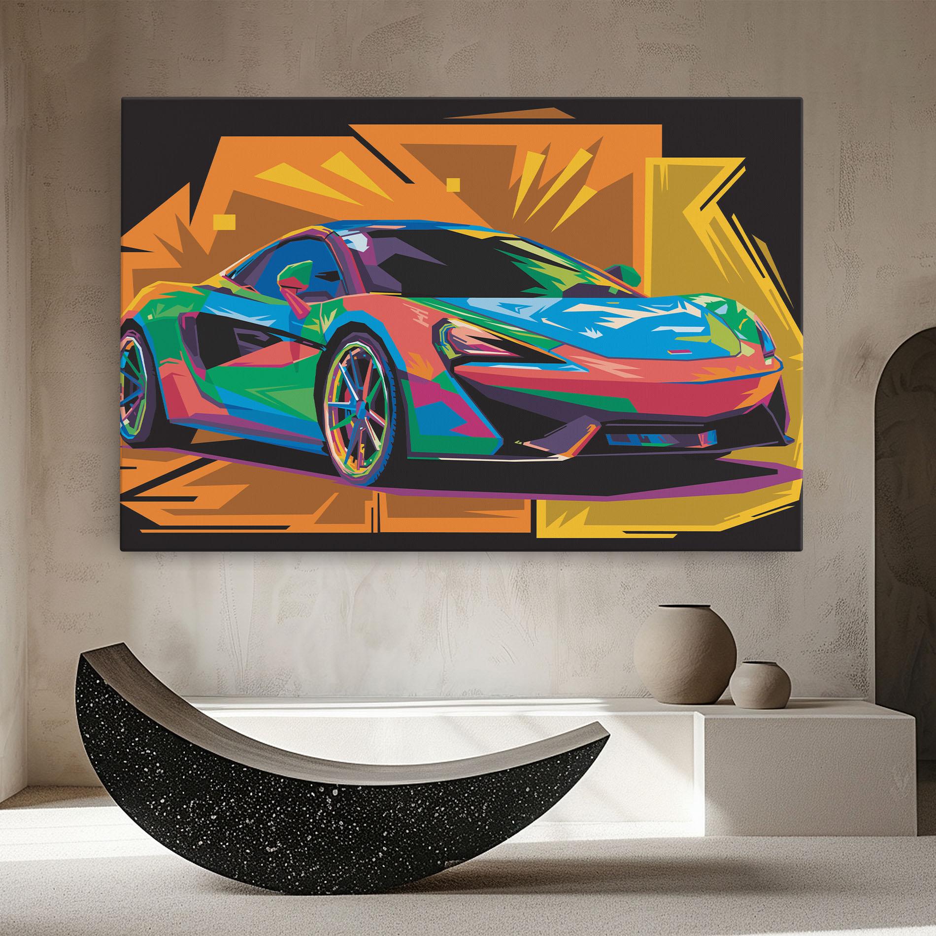 Tablou Canvas Colorful Sport Car mockup 8