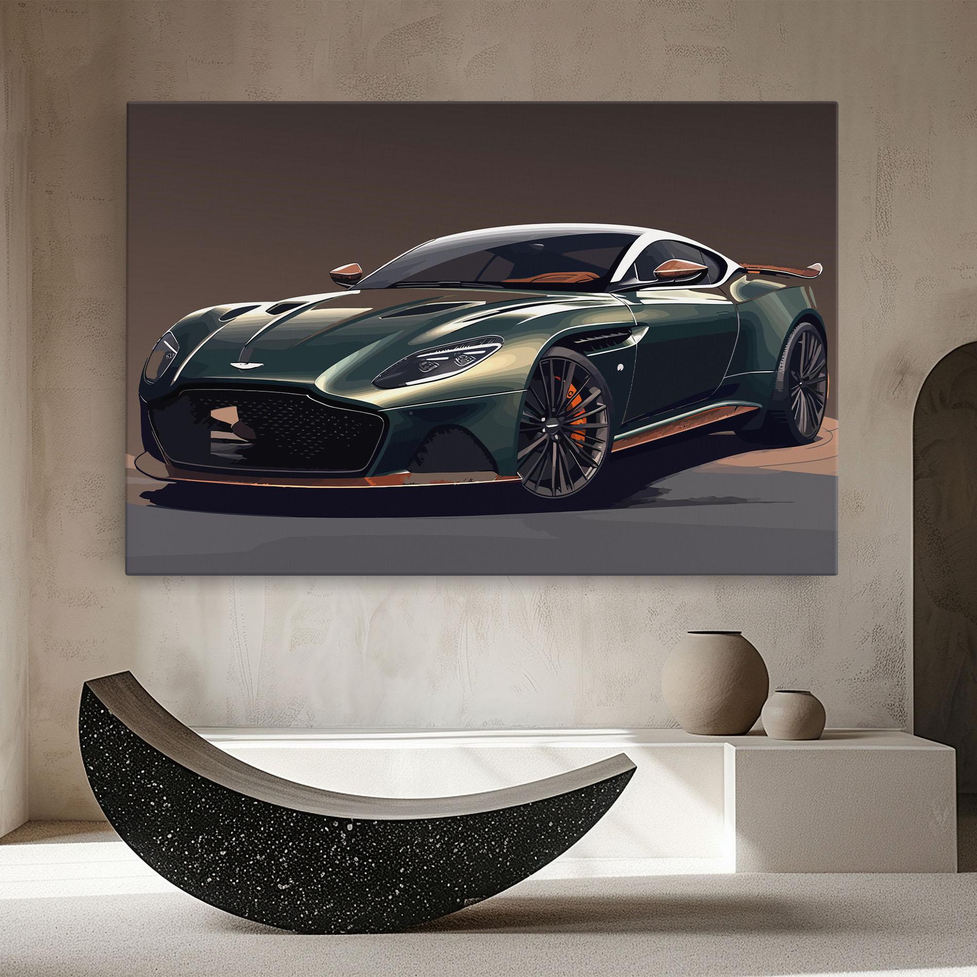 Tablou Canvas Dark Green Car mockup 8