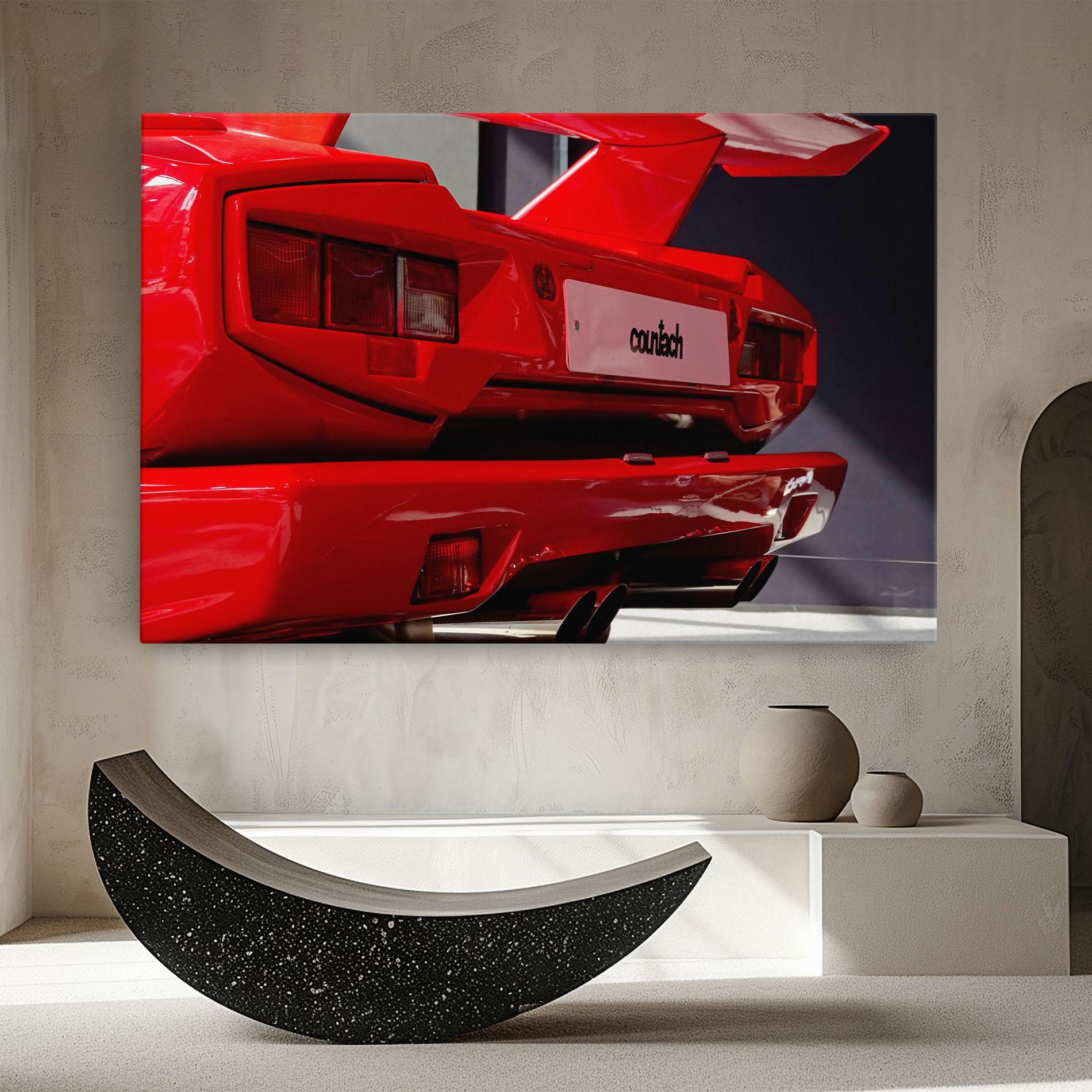 Tablou Canvas Red Rear Countach mockup 8