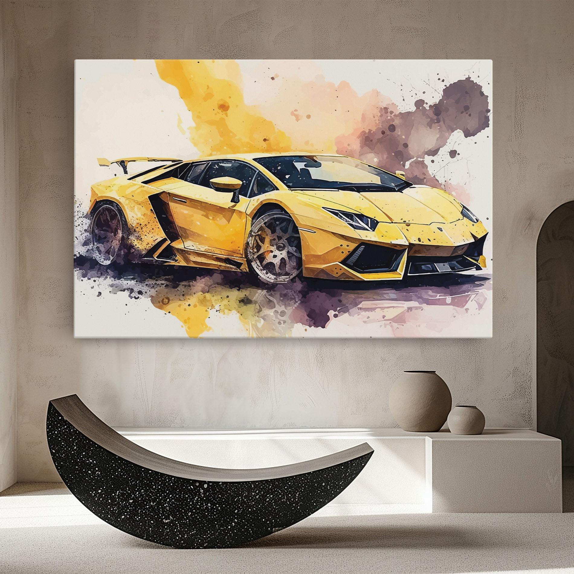Tablou Canvas Watercolor Sport Car mockup 8