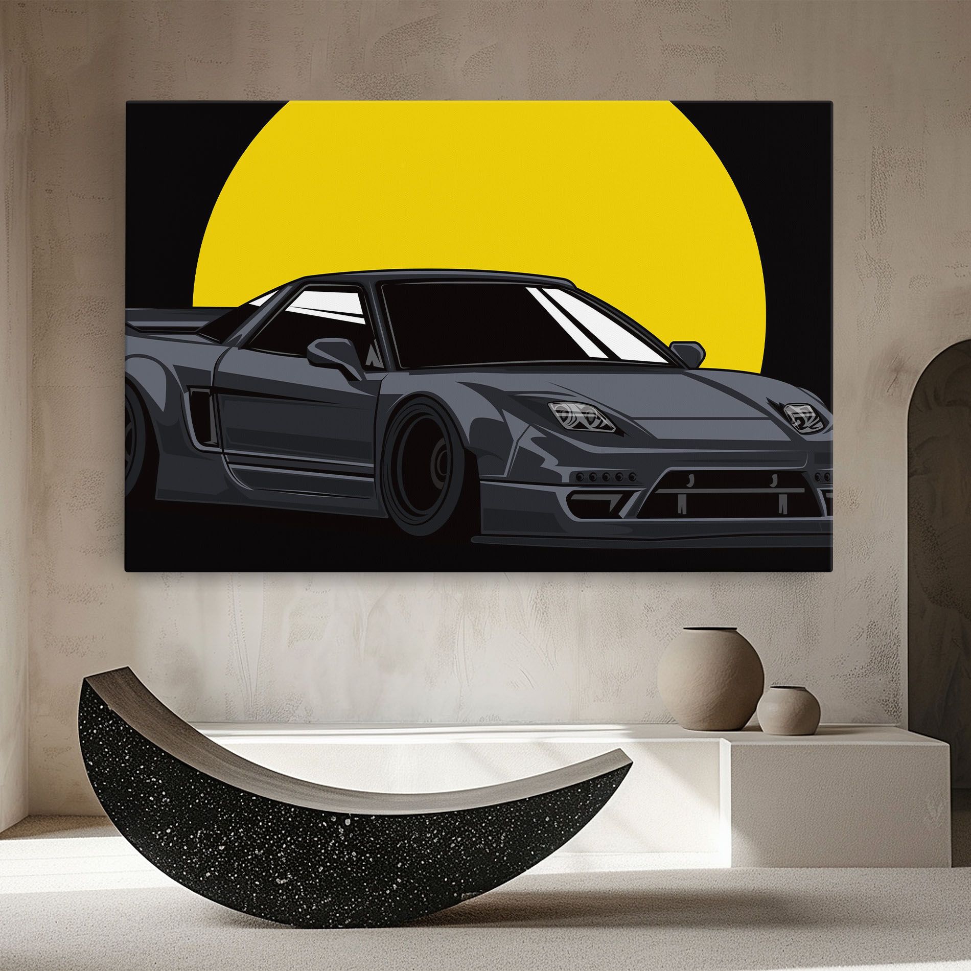 Yellow Sun Car mockup 8