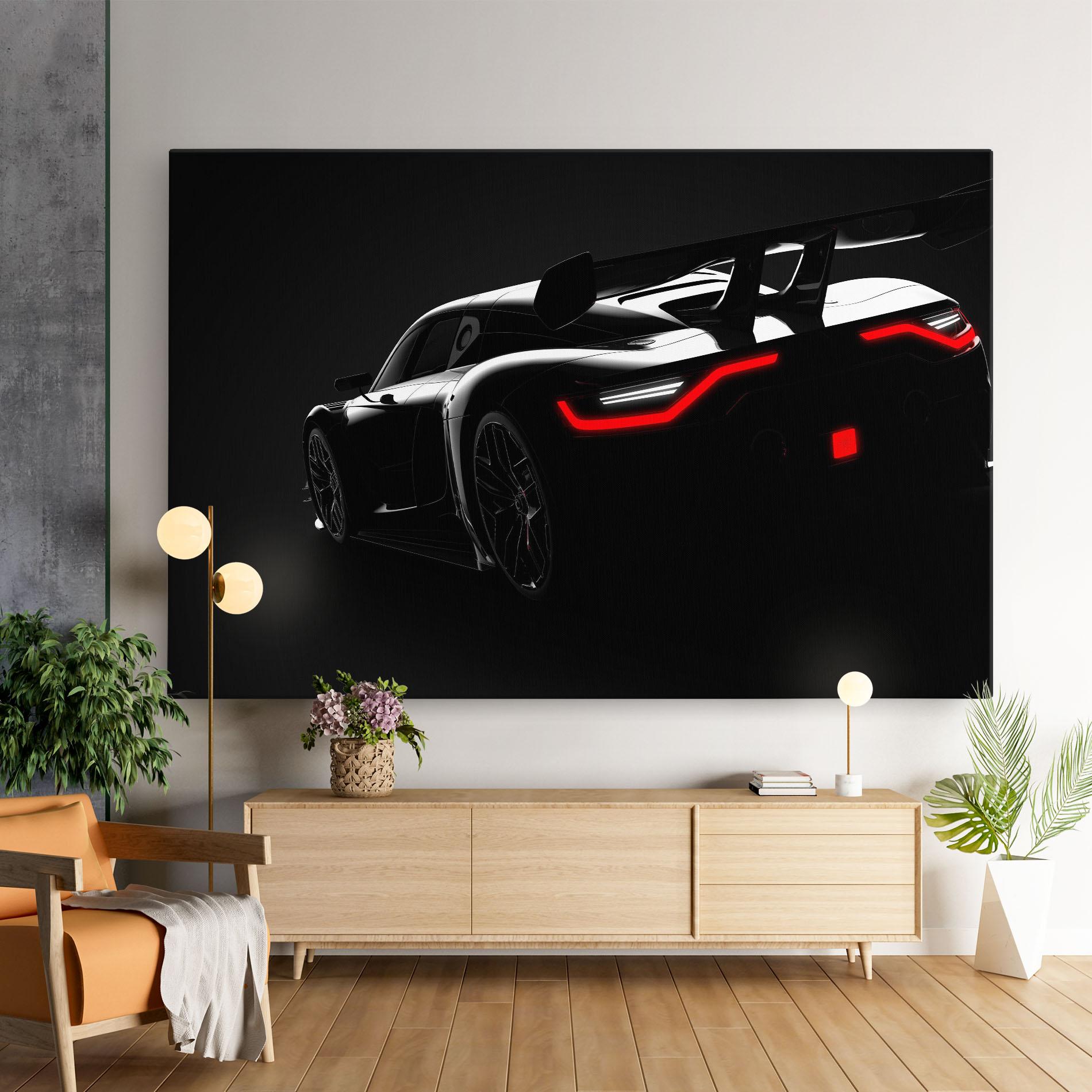 Tablou Canvas Black Hypercar Car mockup 9