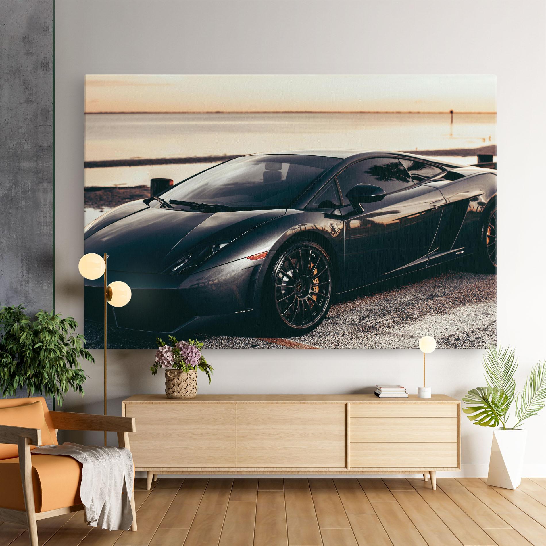 Tablou Canvas Black Lambo Sea mockup 9