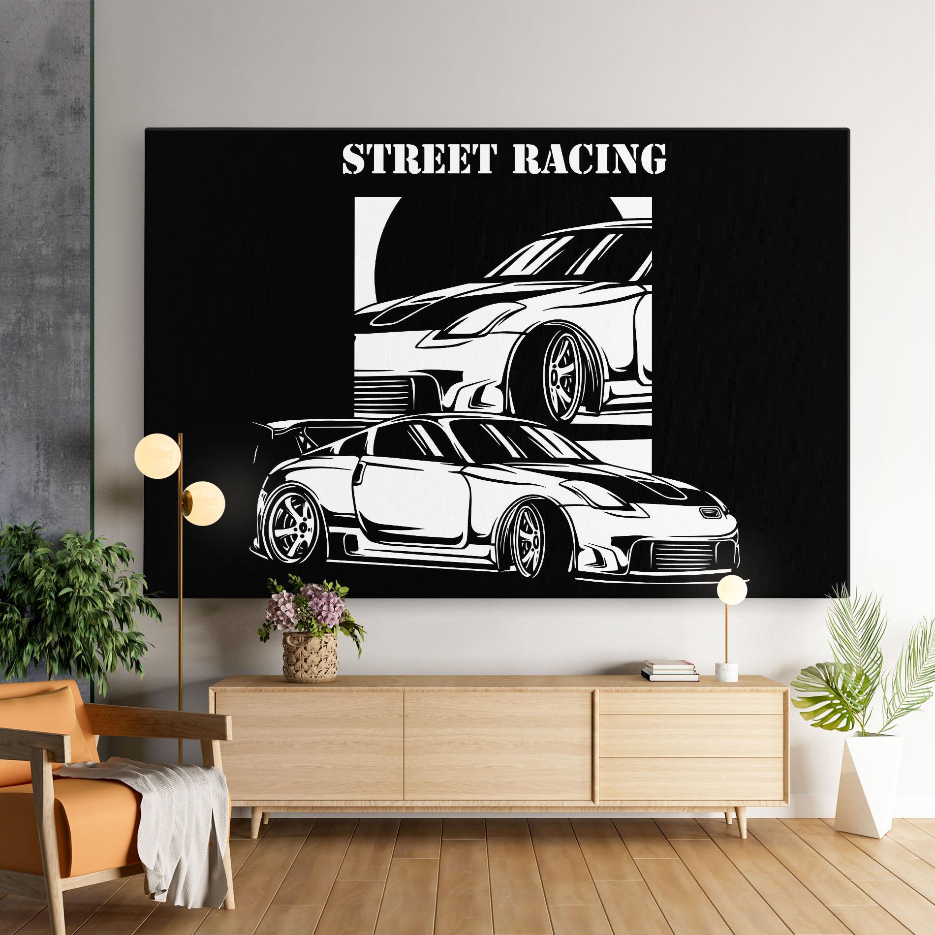 Tablou Canvas Car Street Racing mockup 9