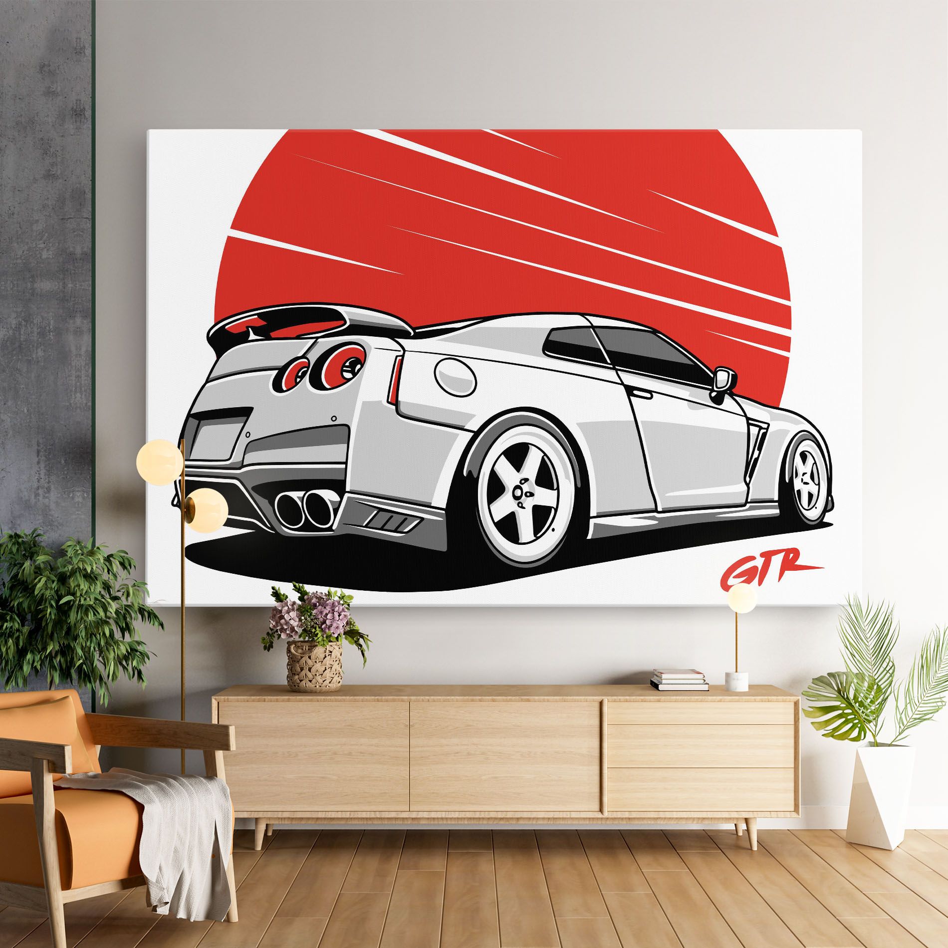 Grey Gtr Car mockup 9