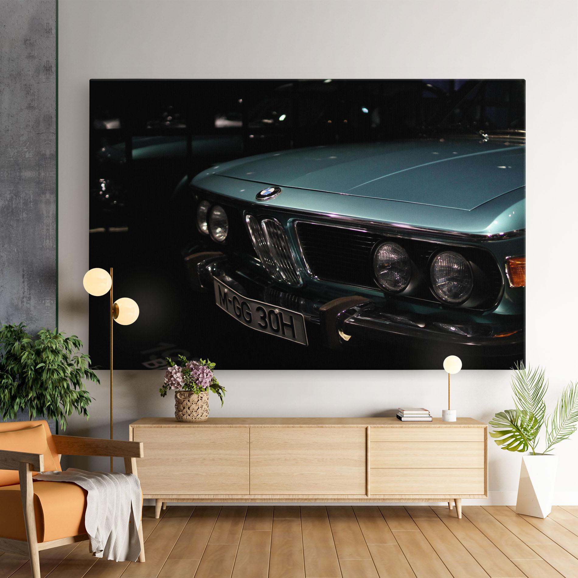 Tablou Canvas Old Bmw Headlight mockup 9