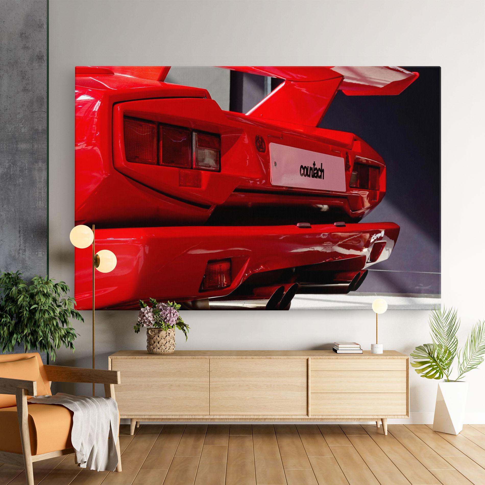 Tablou Canvas Red Rear Countach mockup 9