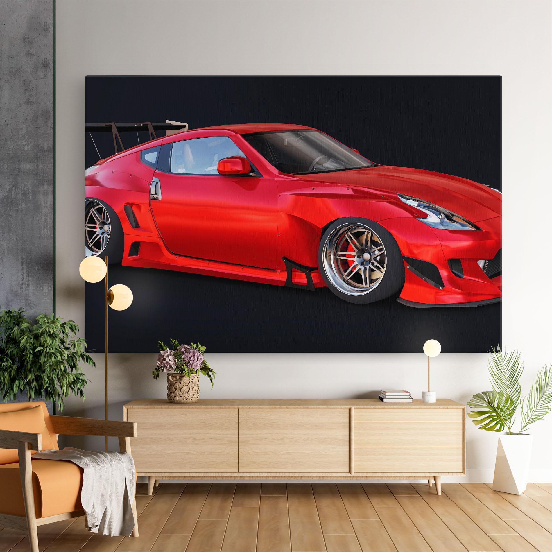 Tablou Canvas Red Tuned 350z mockup 9