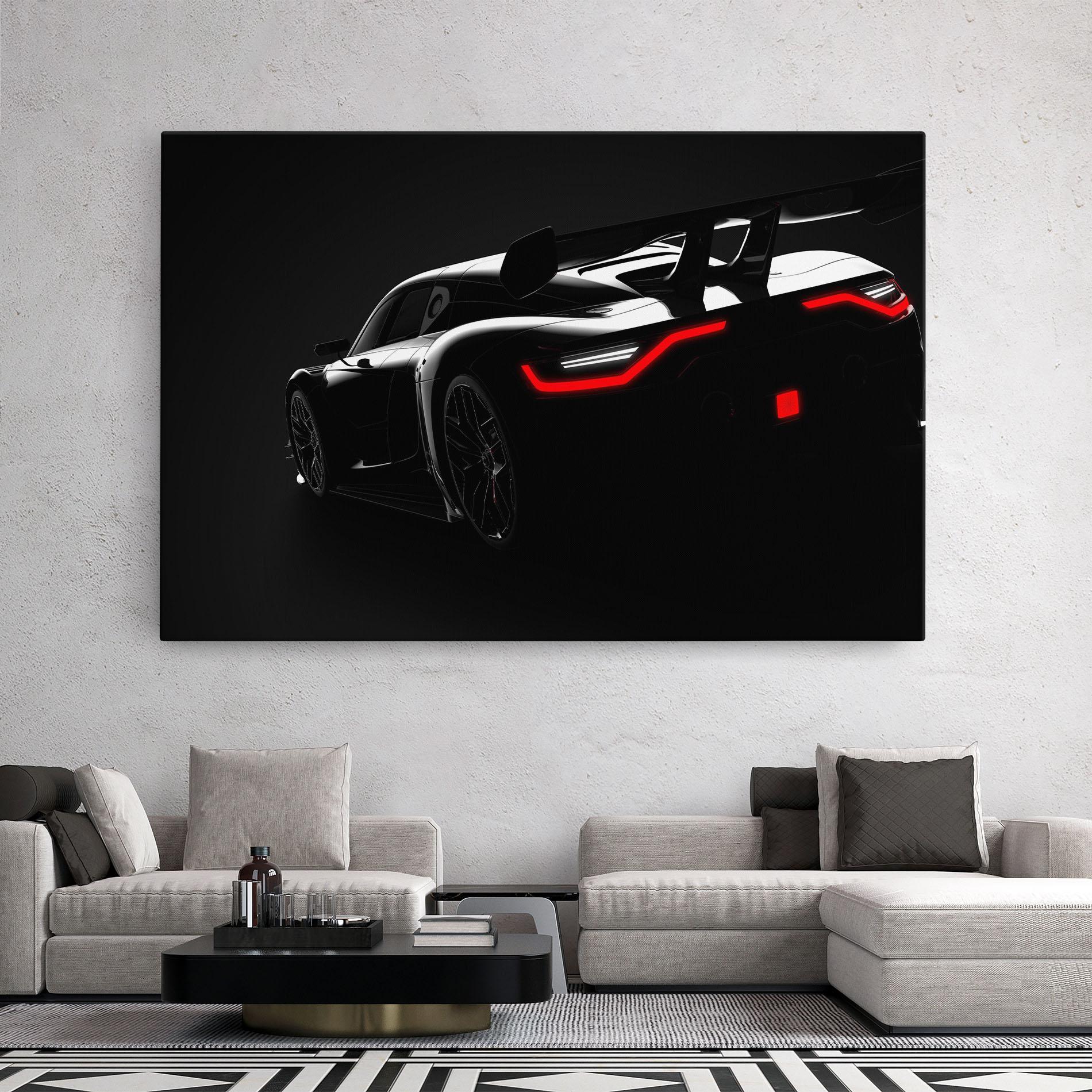 Tablou Canvas Black Hypercar Car mockup 2