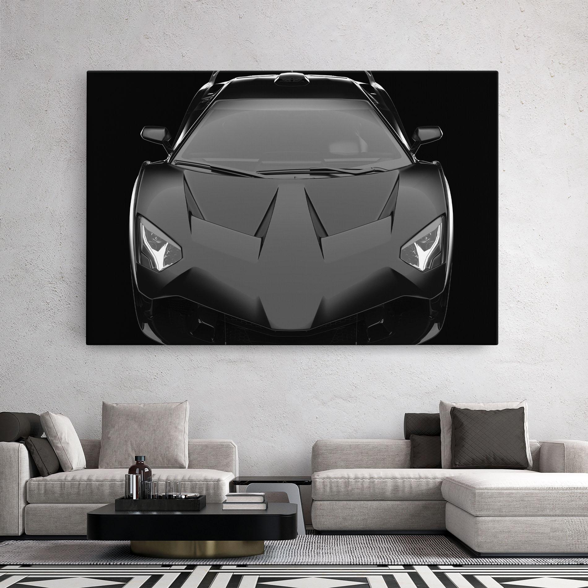 Tablou Canvas Black Matte Lambo mockup 2