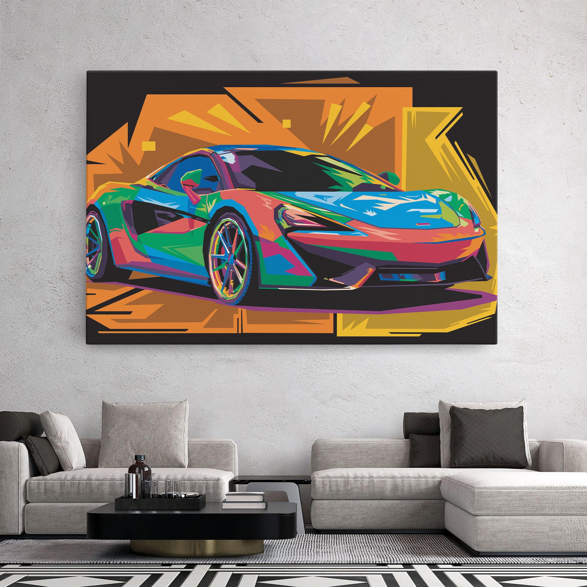 Tablou Canvas Colorful Sport Car mockup 2