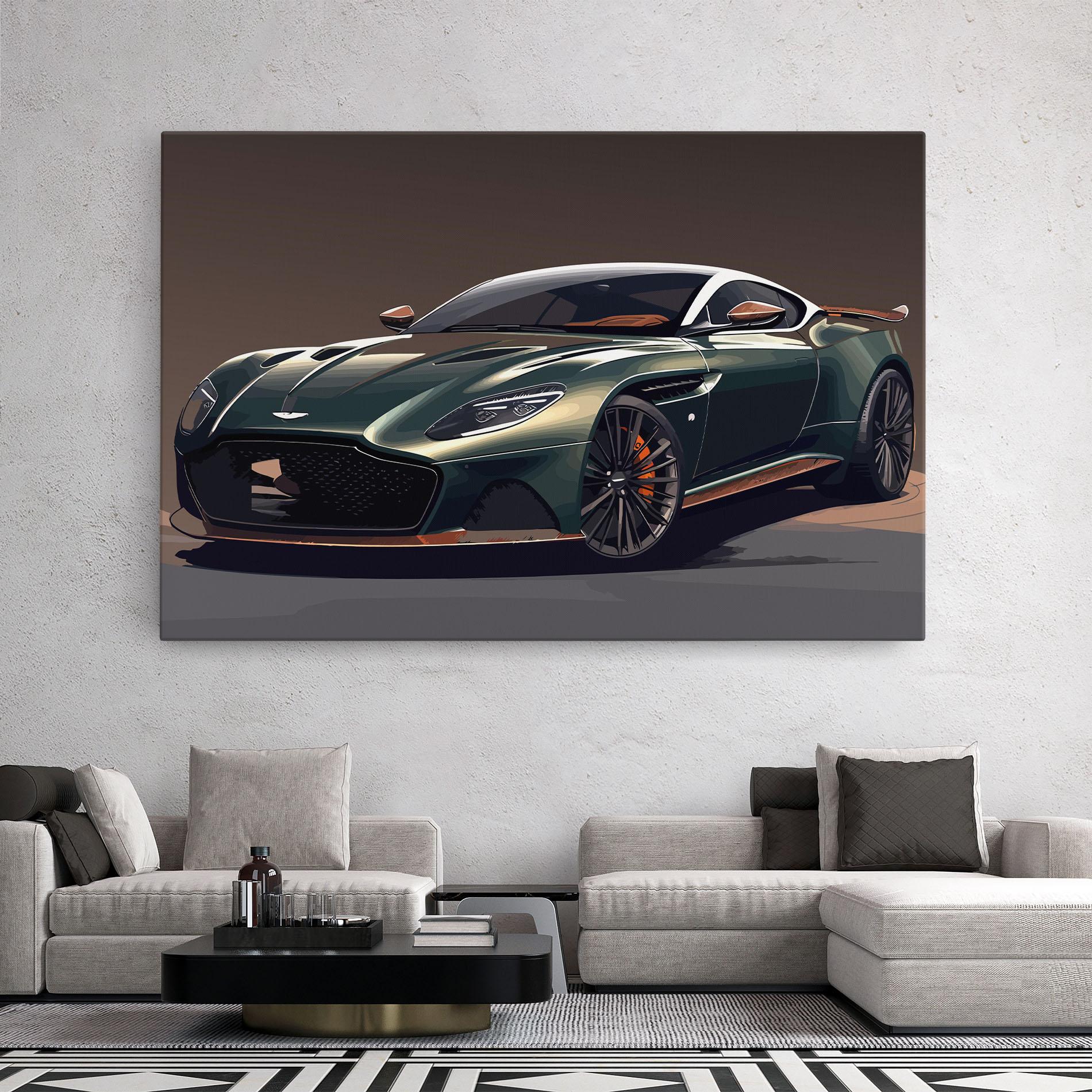 Tablou Canvas Dark Green Car mockup 2