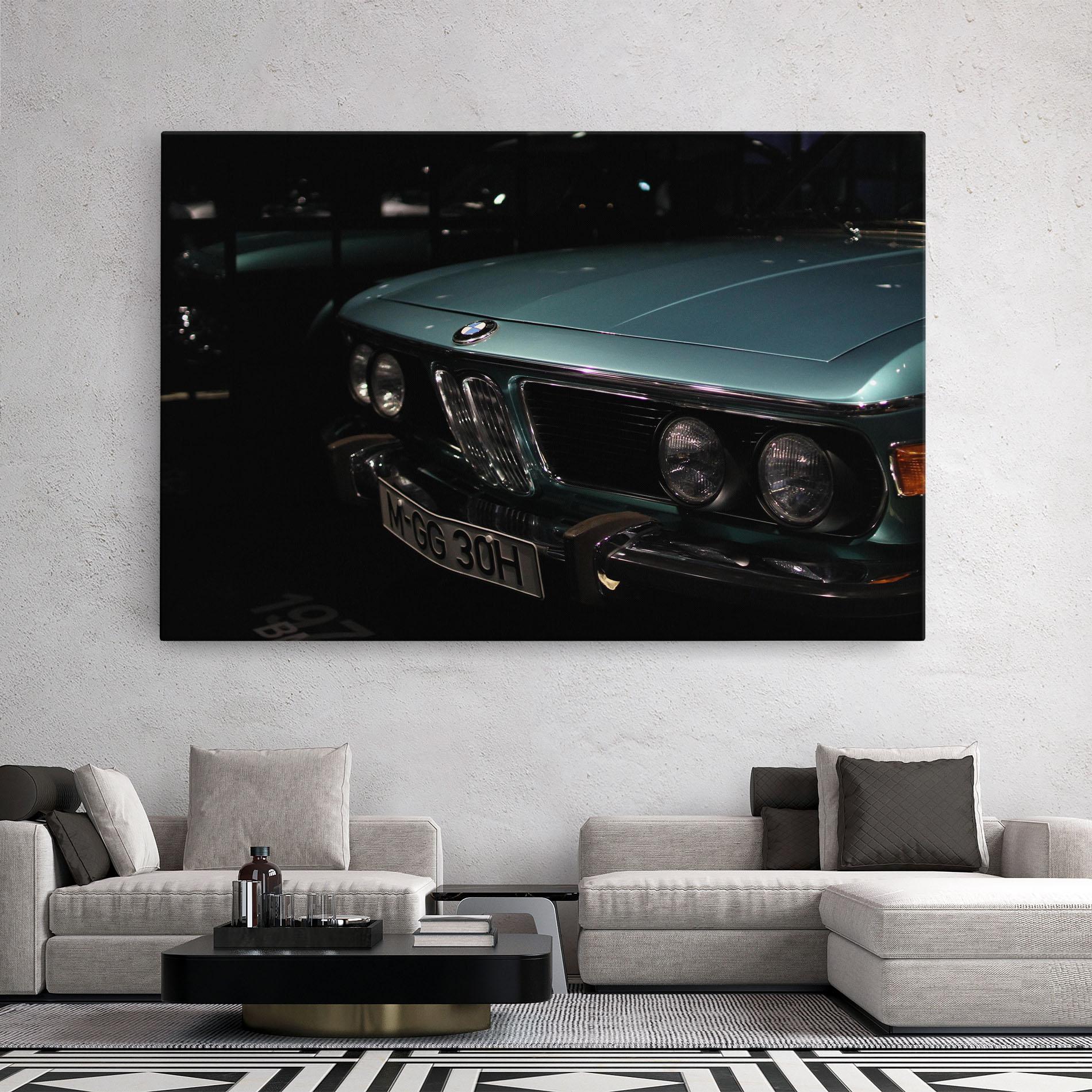 Tablou Canvas Old Bmw Headlight mockup 2