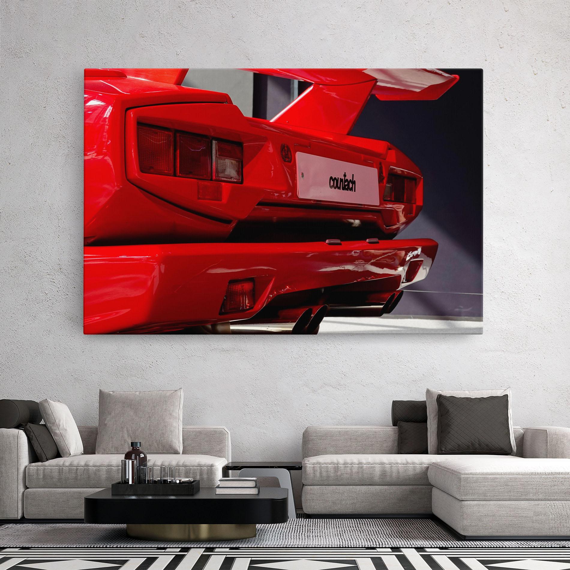 Tablou Canvas Red Rear Countach mockup 2