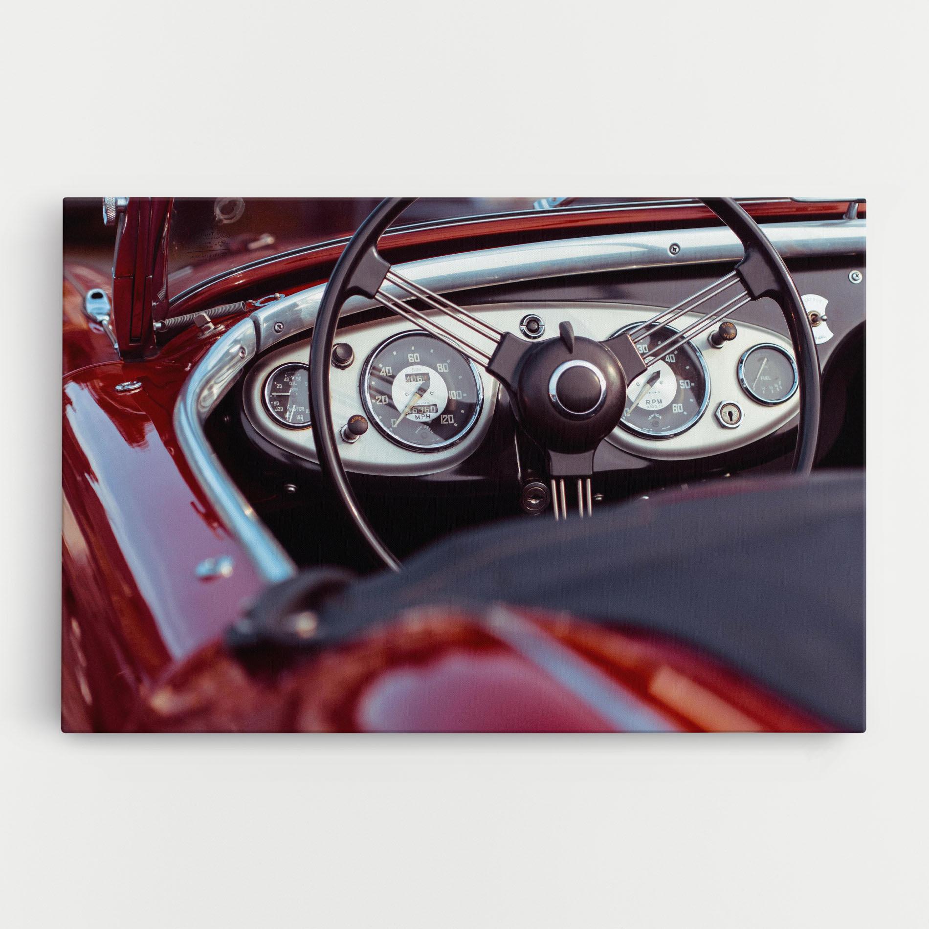 Tablou Canvas Classic Red Car mockup 0