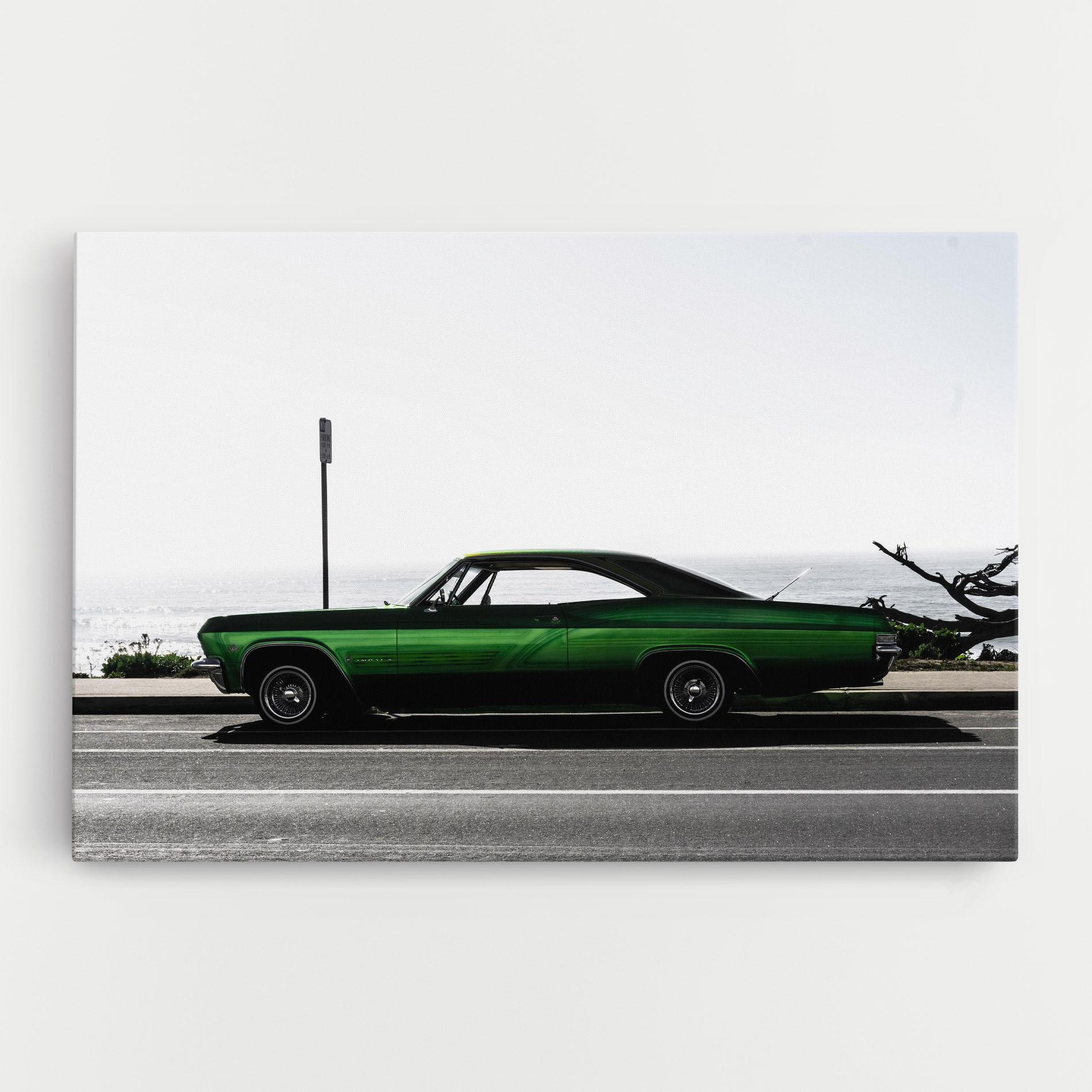 Tablou Canvas Nice Green Car mockup 0