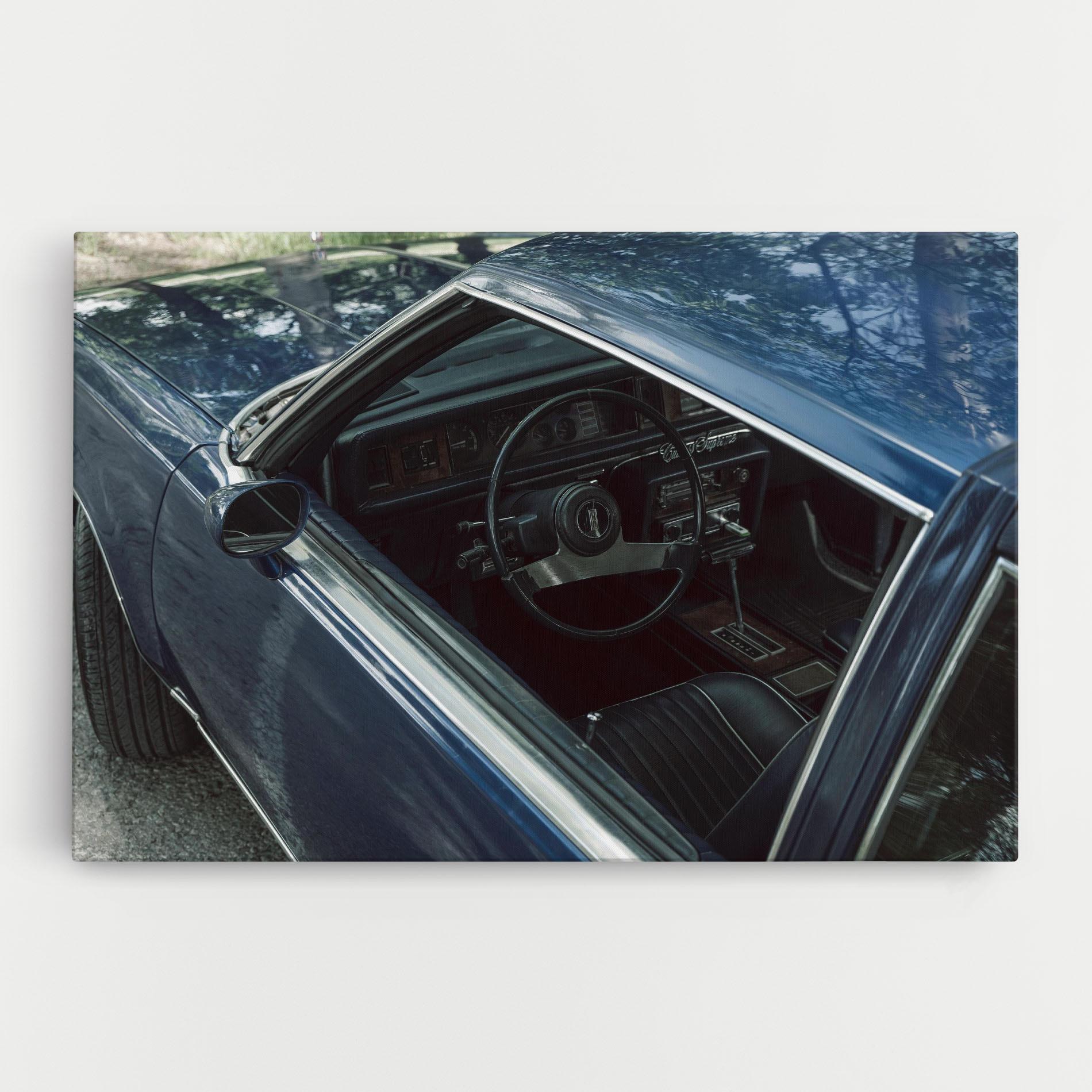 Tablou Canvas Old Blue Car mockup 0