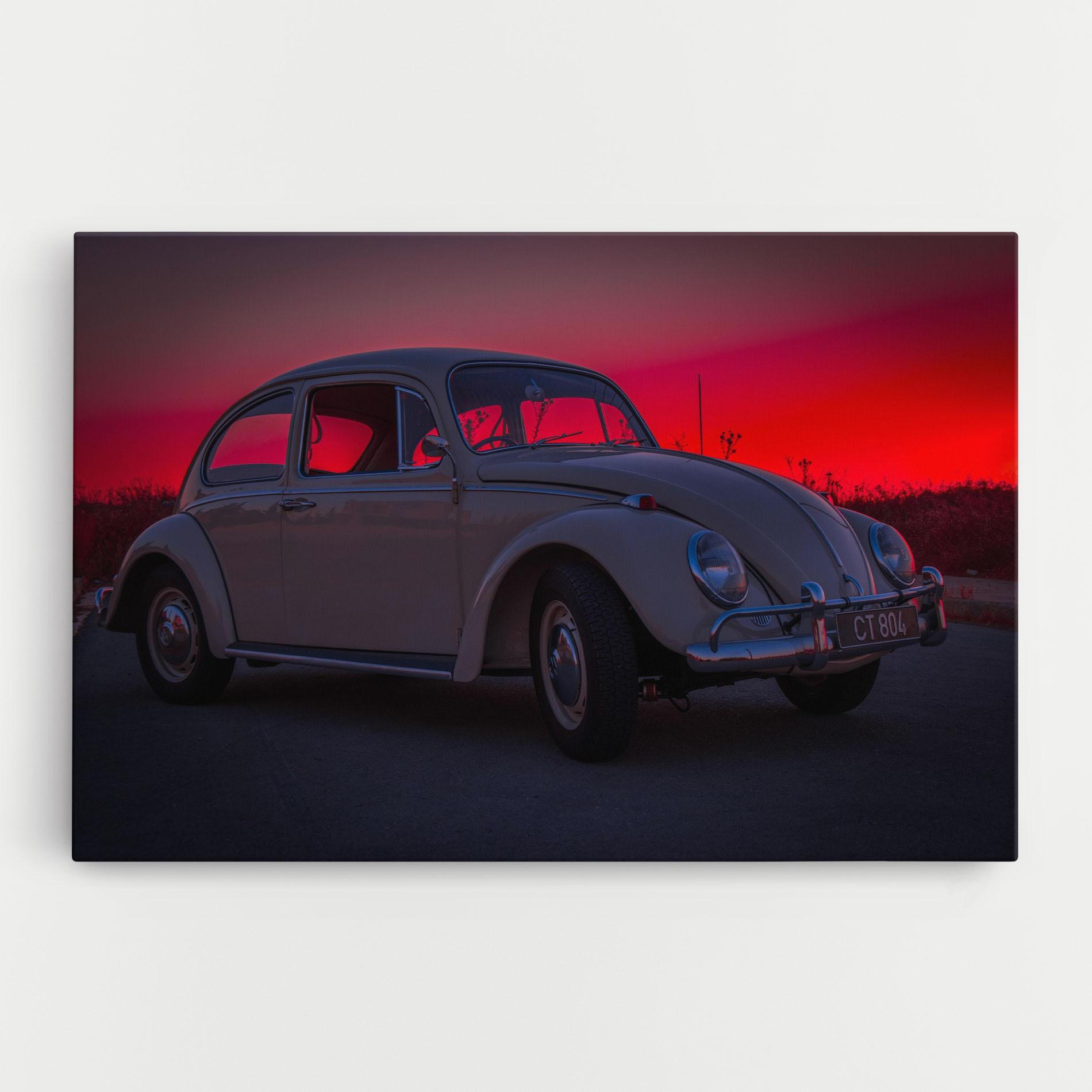 Tablou Canvas Old Car Sunset mockup 0