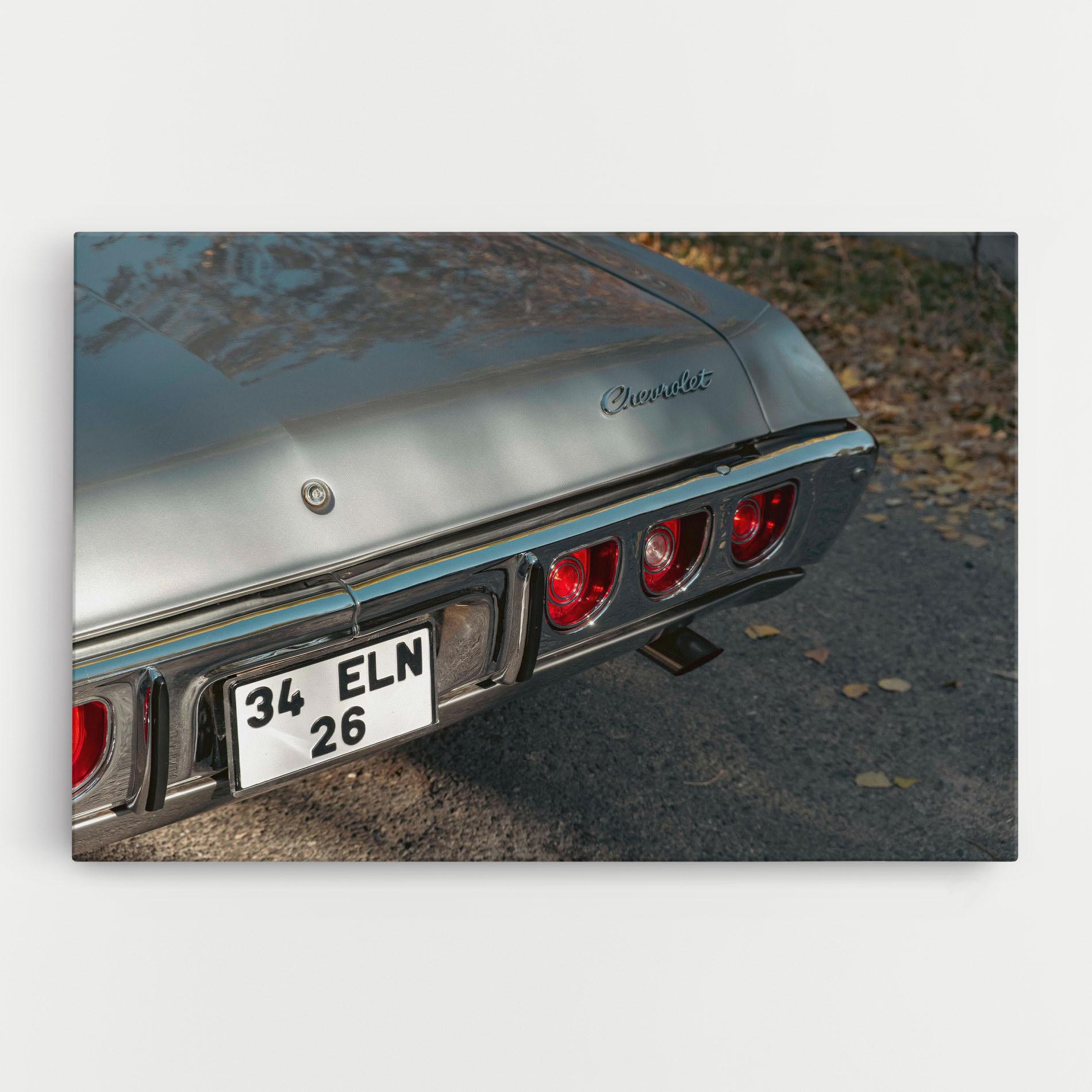 Tablou Canvas Old Grey Car mockup 0