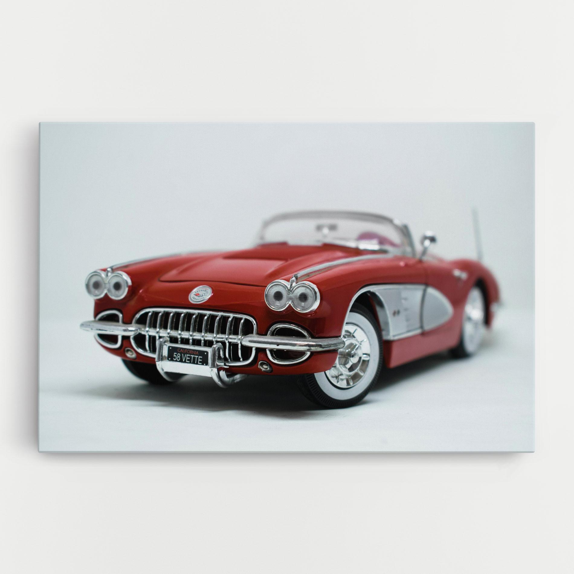 Tablou Canvas Vintage Red Car mockup 0