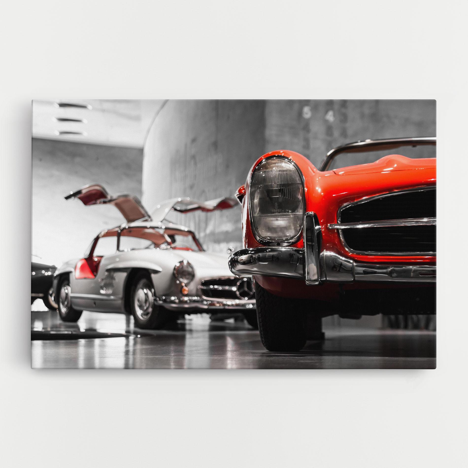 Tablou Canvas Vintage Red White mockup 0