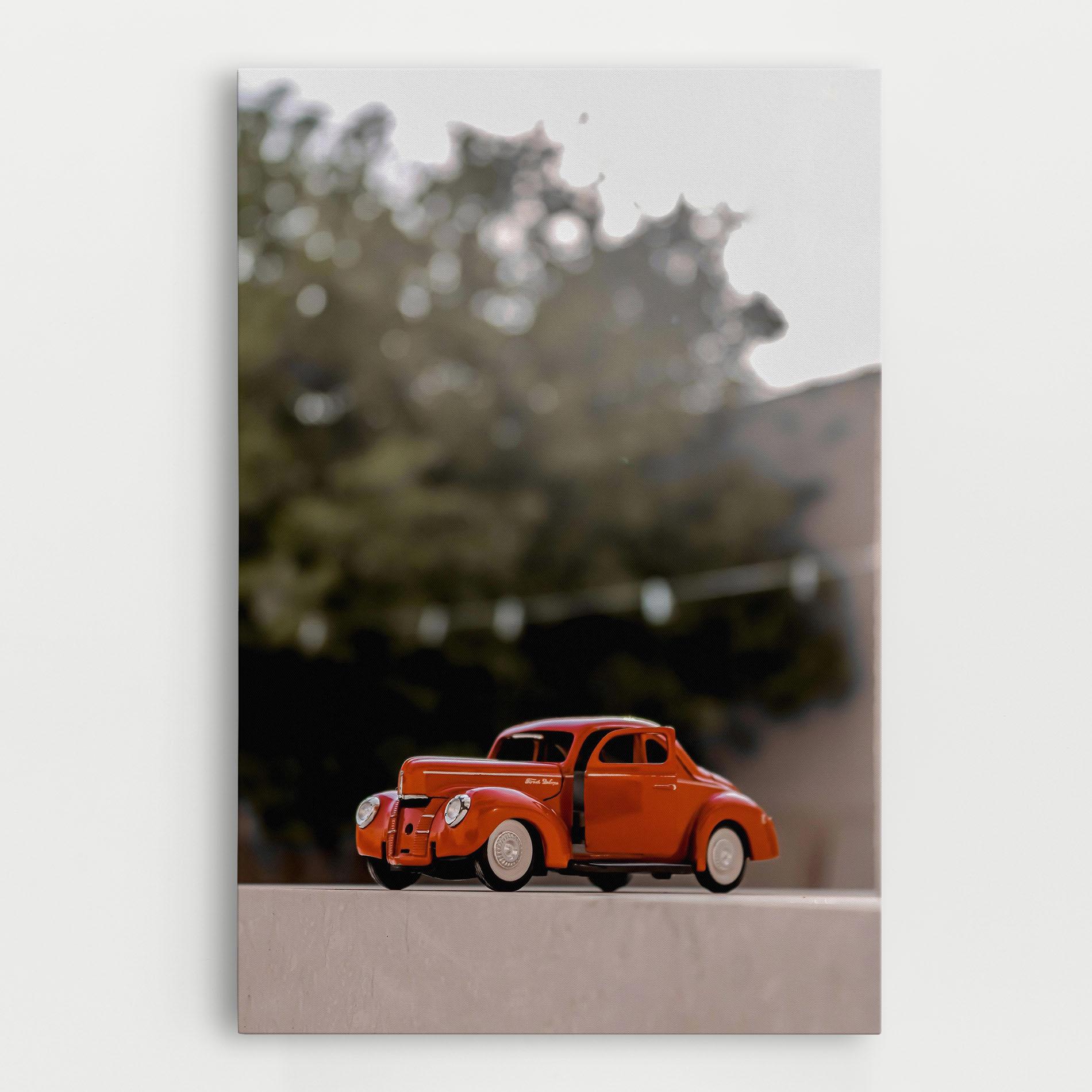 Tablou Canvas Orange Toy Car mockup 0