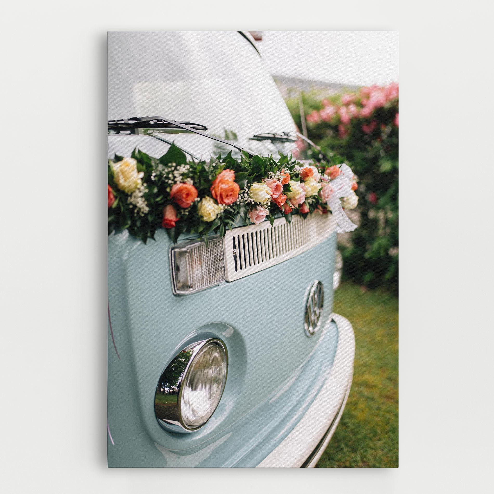 Tablou Canvas Vintage Rose Van mockup 0