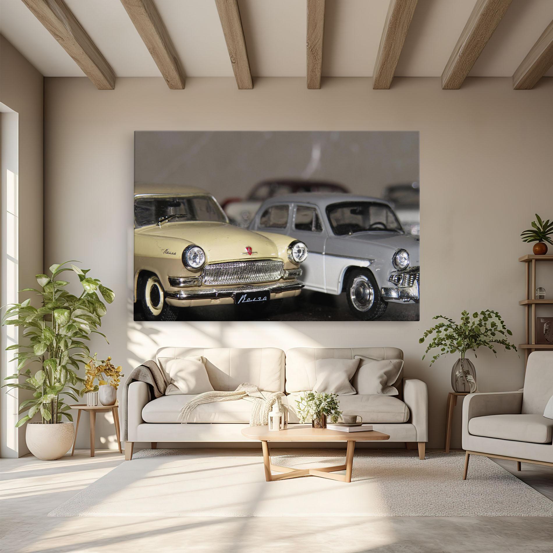 Tablou Canvas Cream Grey Car mockup 6