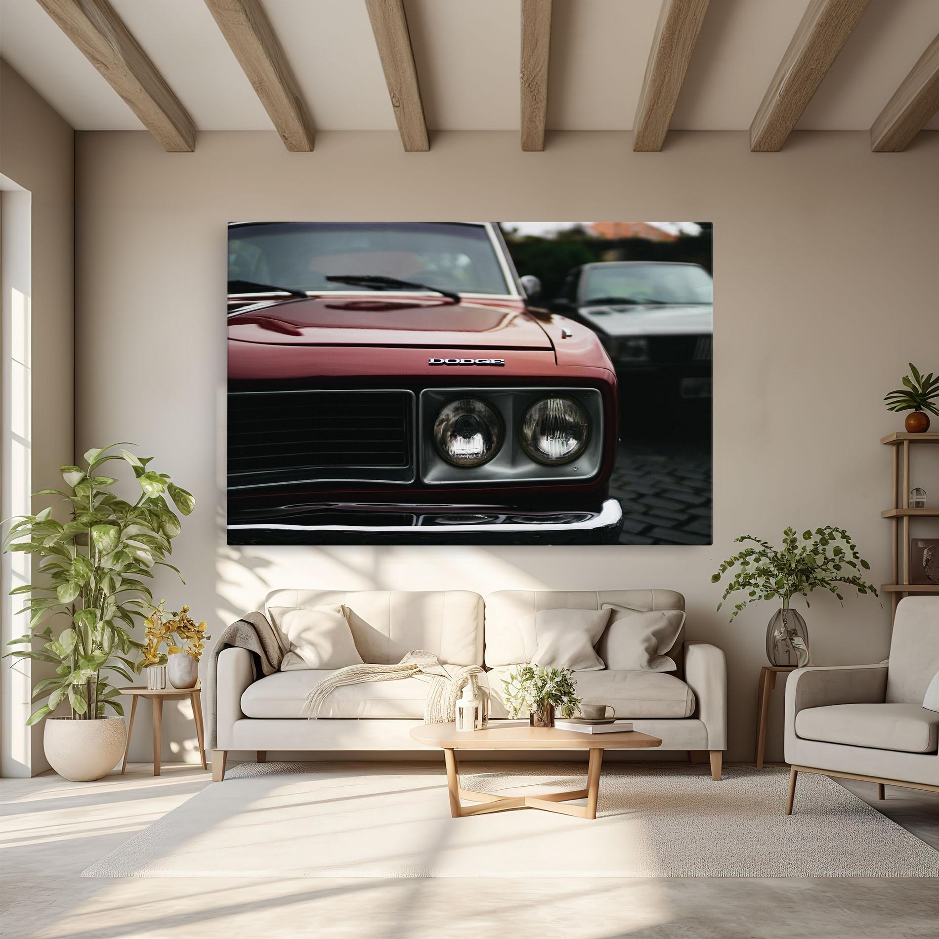 Tablou Canvas Dark Vintage Red mockup 6